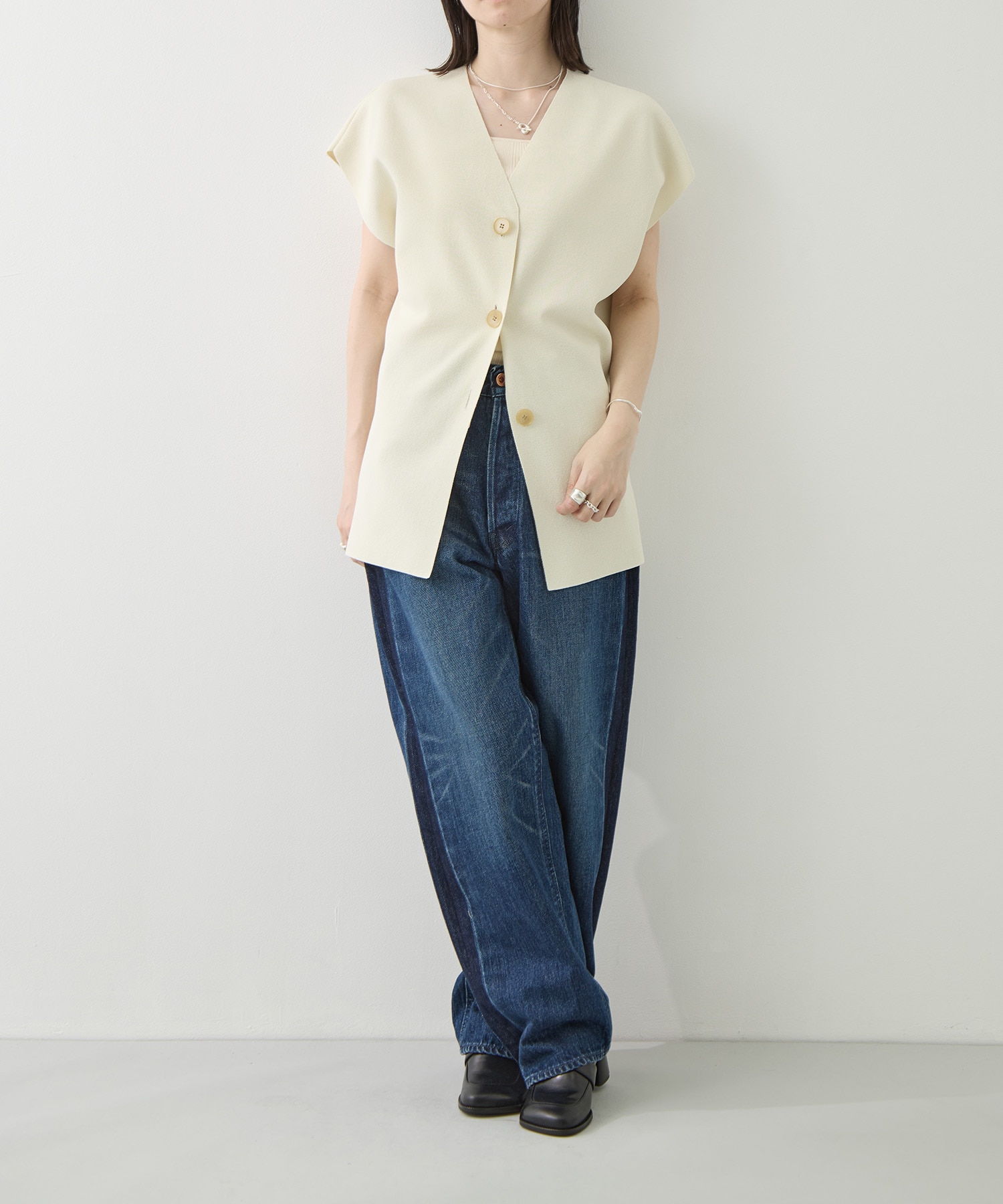 Dry Milano-rib Knit Vest WRAPINKNOT