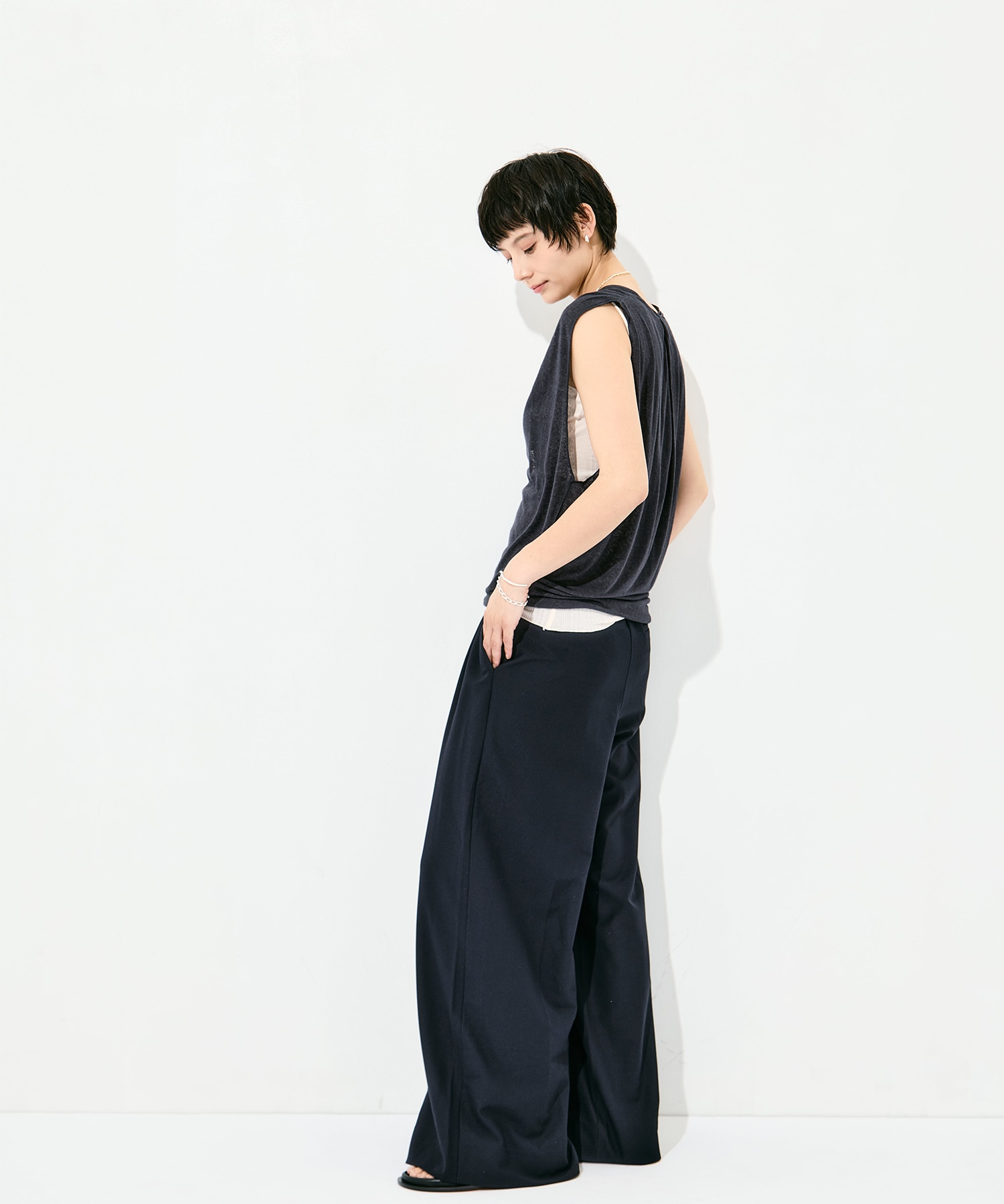 Draped No Sleeve Pull Over GOOD PEOPLE GOOD STITCHING GOOD PRODUCT