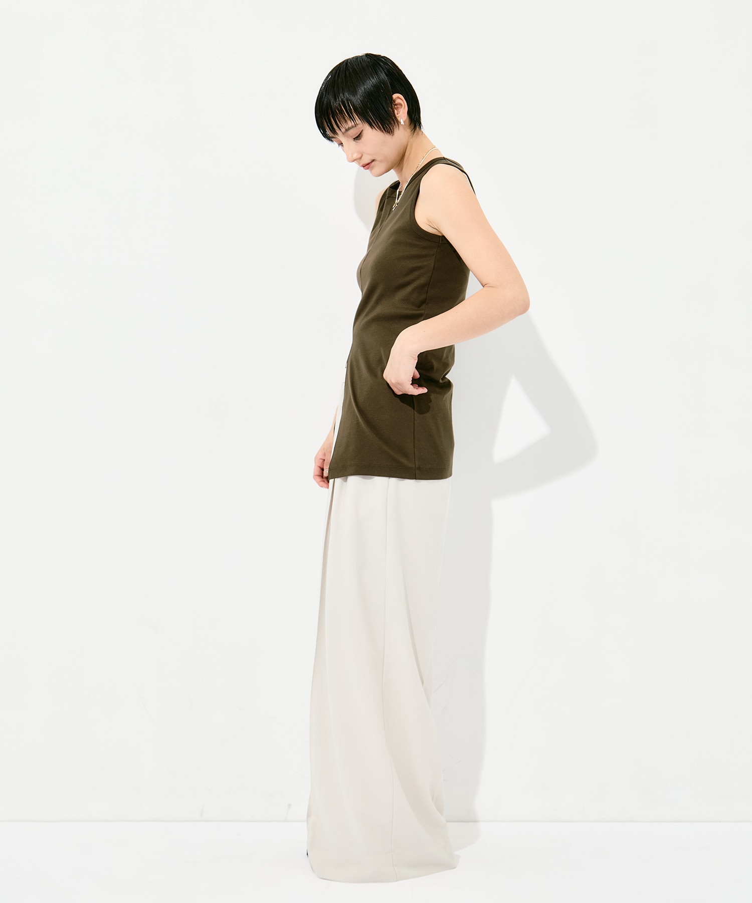 Sanfokin Cotton Slit Tanc-top WRAPINKNOT
