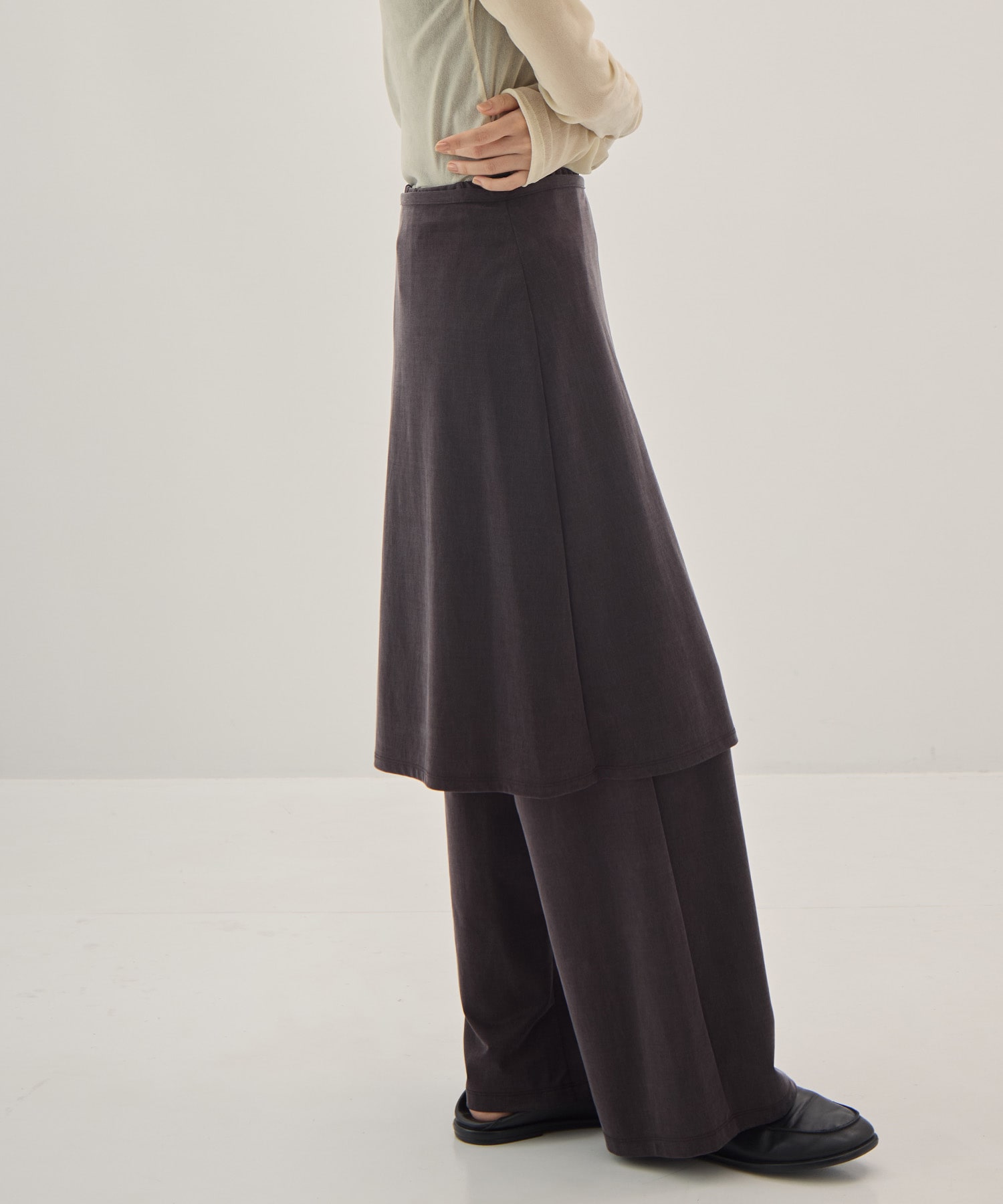 Peach Saten Layered Apron Pants PHEENY