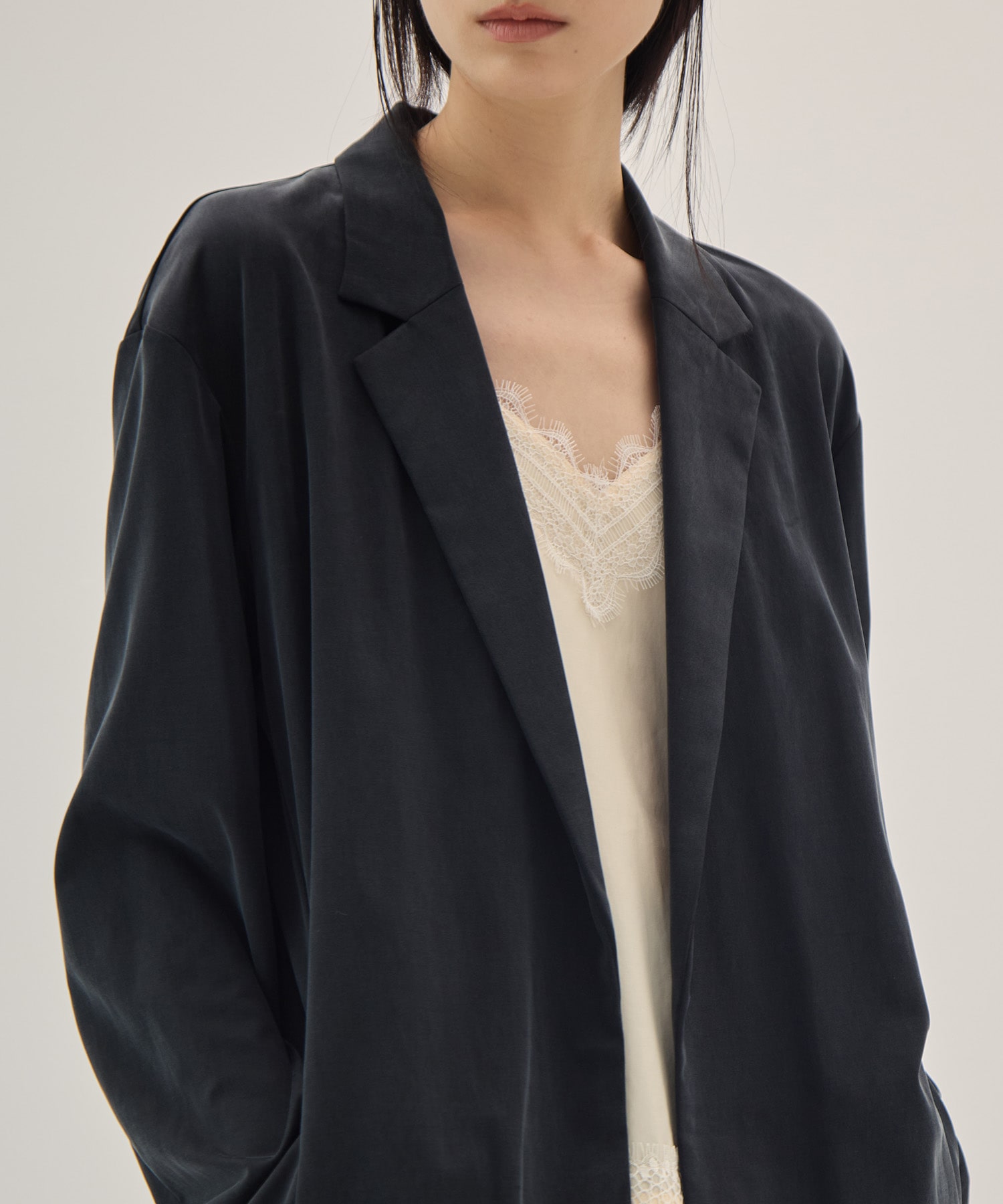 Peach Saten Shirt Jacket PHEENY