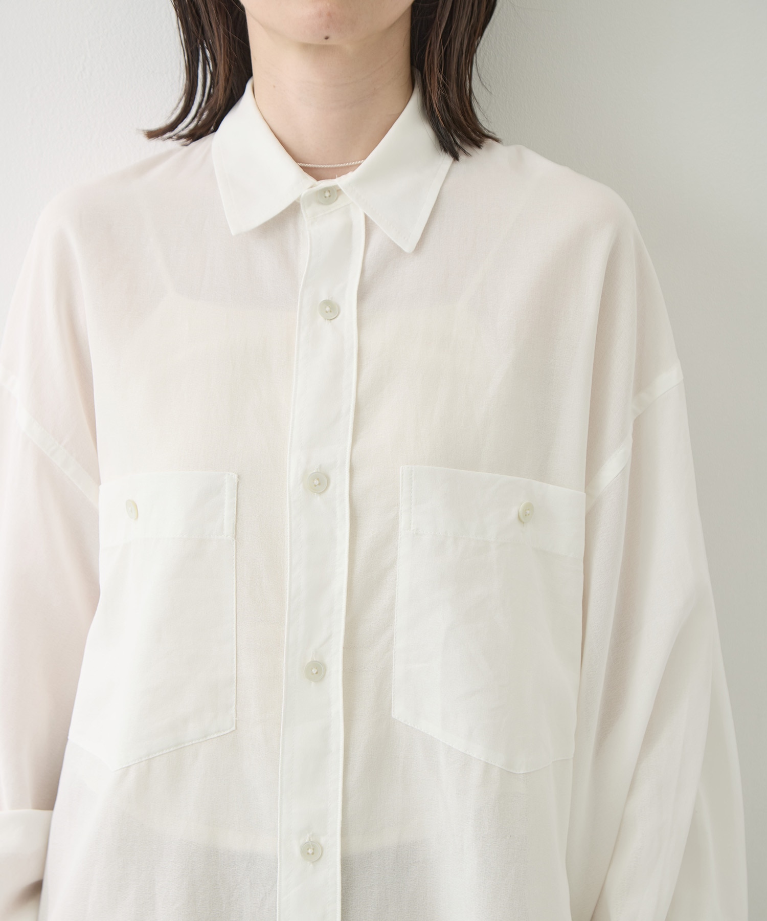 COTTON GEORGETTE OVER SHIRTS TOURNON.