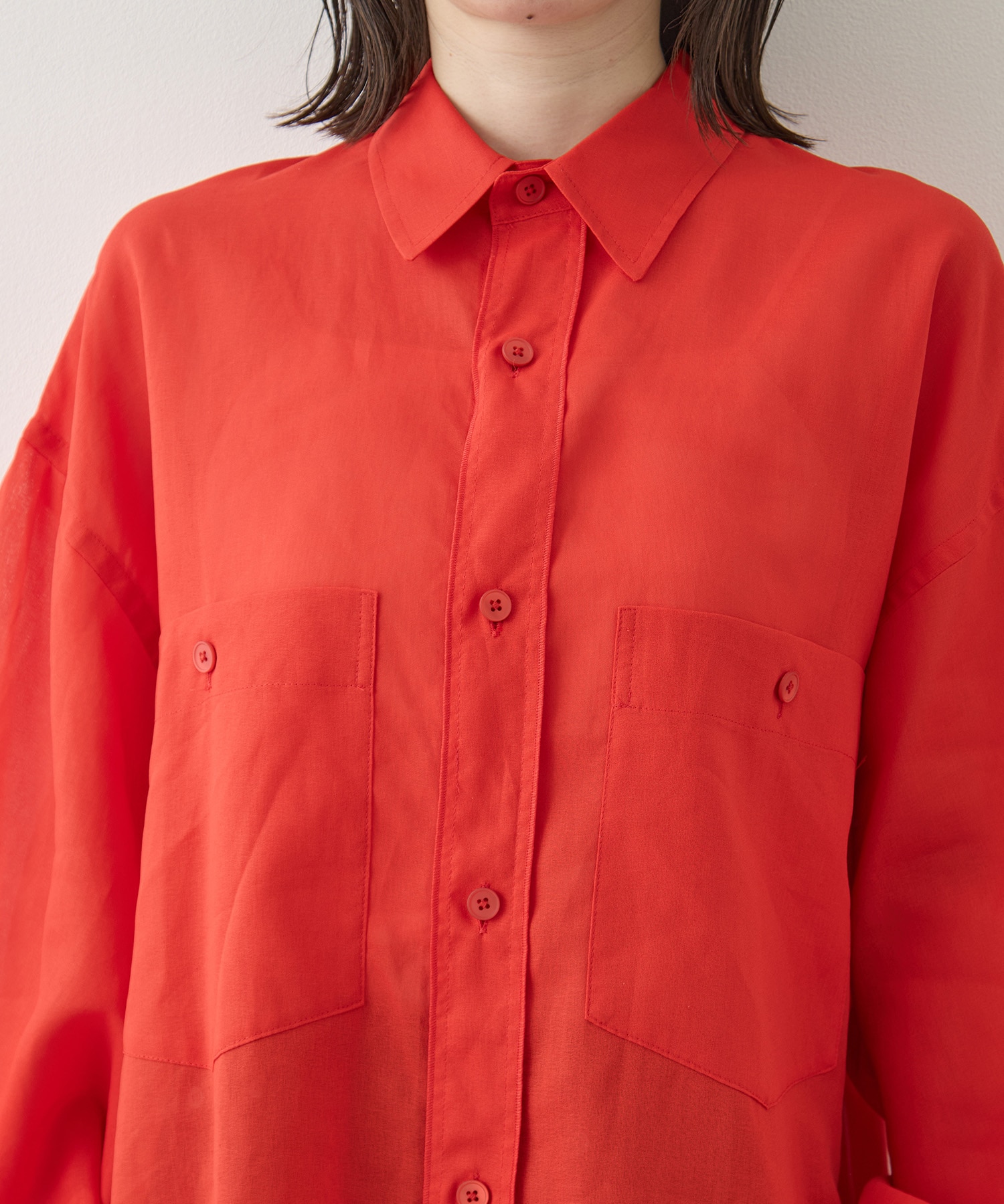 COTTON GEORGETTE OVER SHIRTS TOURNON.