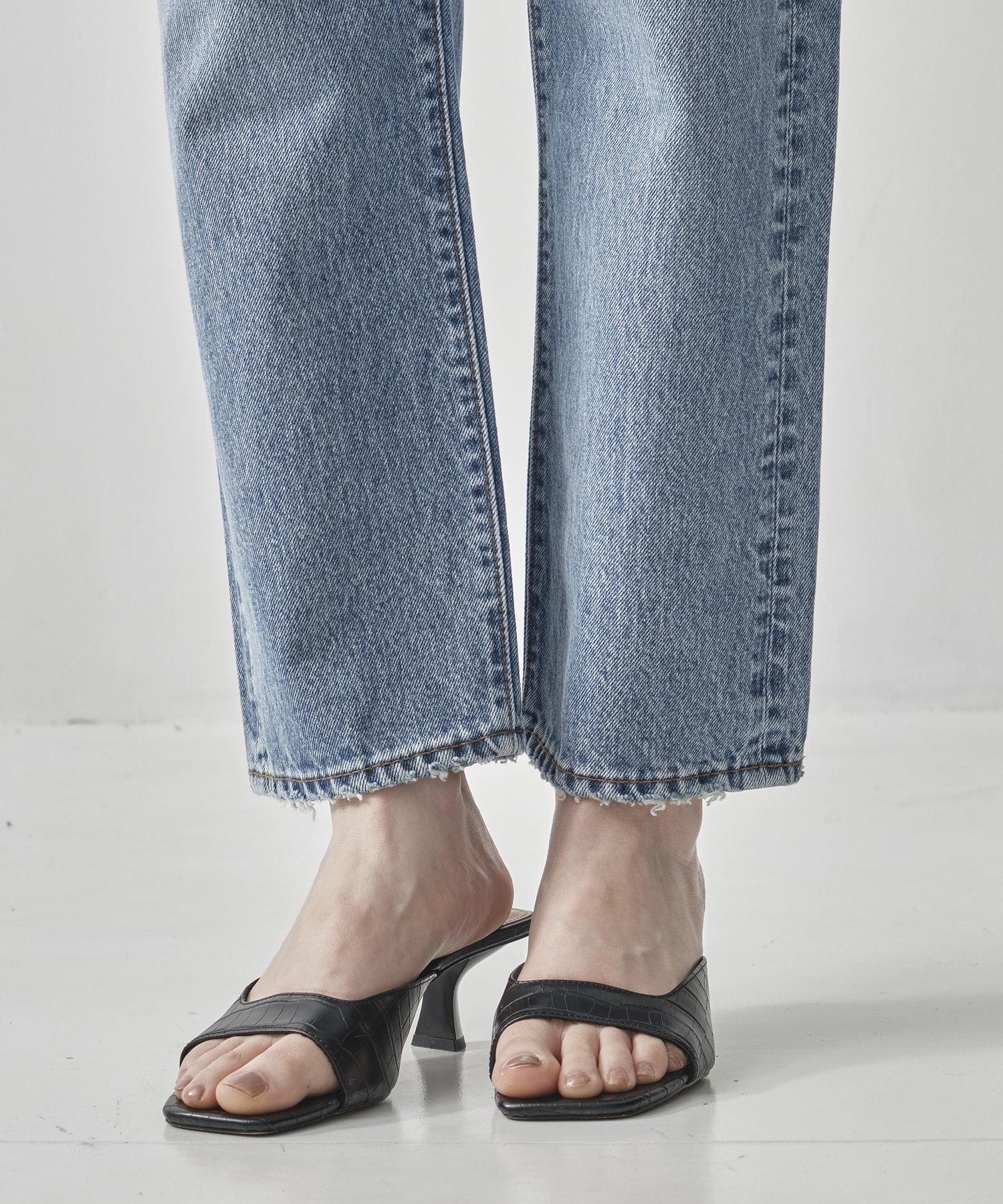 SHORT LENGTH 105 90s DENIM SKY BLUE/ZIPPER FLY orSlow