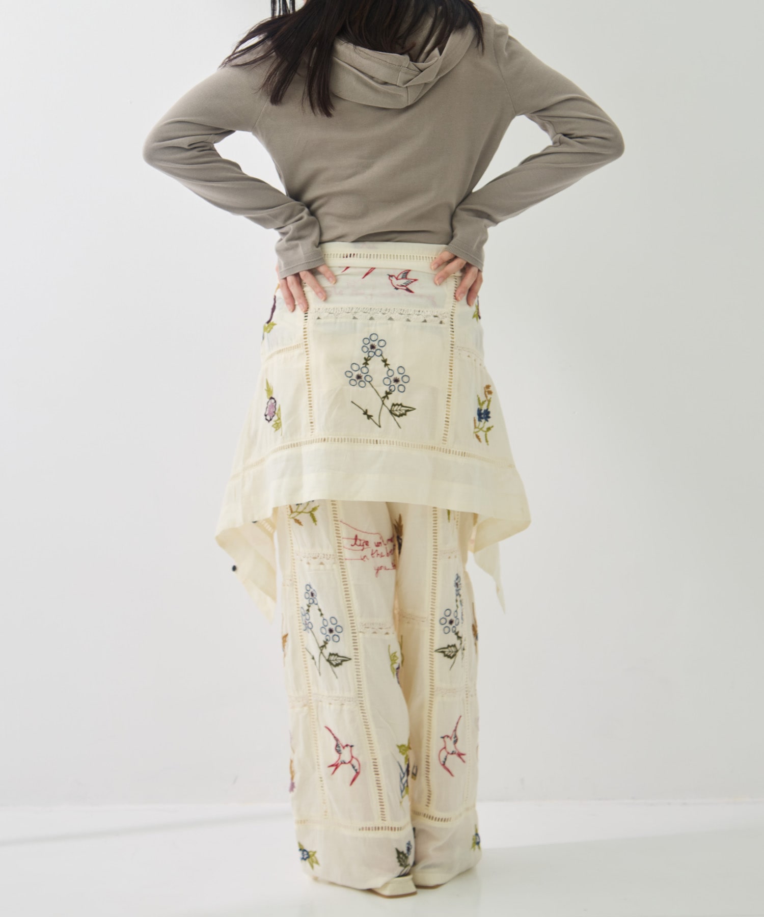 Embroidery Patchwork Trousers TODAYFUL