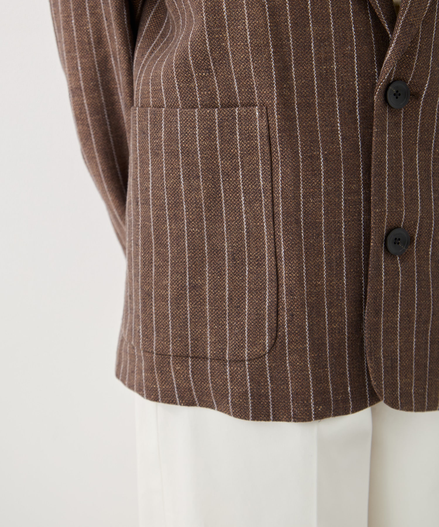 Boyfriend Stripe Linen Jacket TODAYFUL