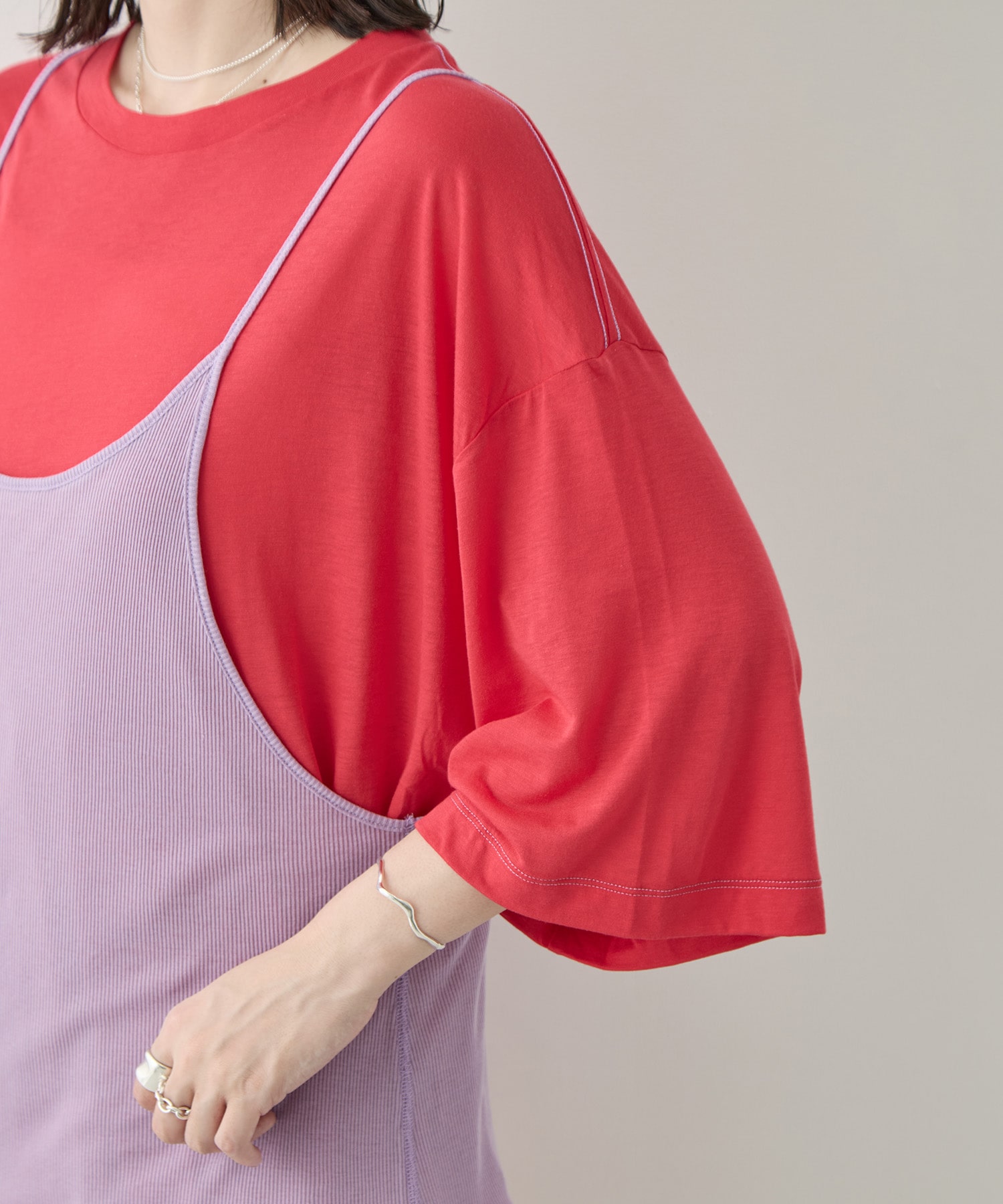 Camisole Top & Loose-fitting Tee - Unit Tops RhodolirioN