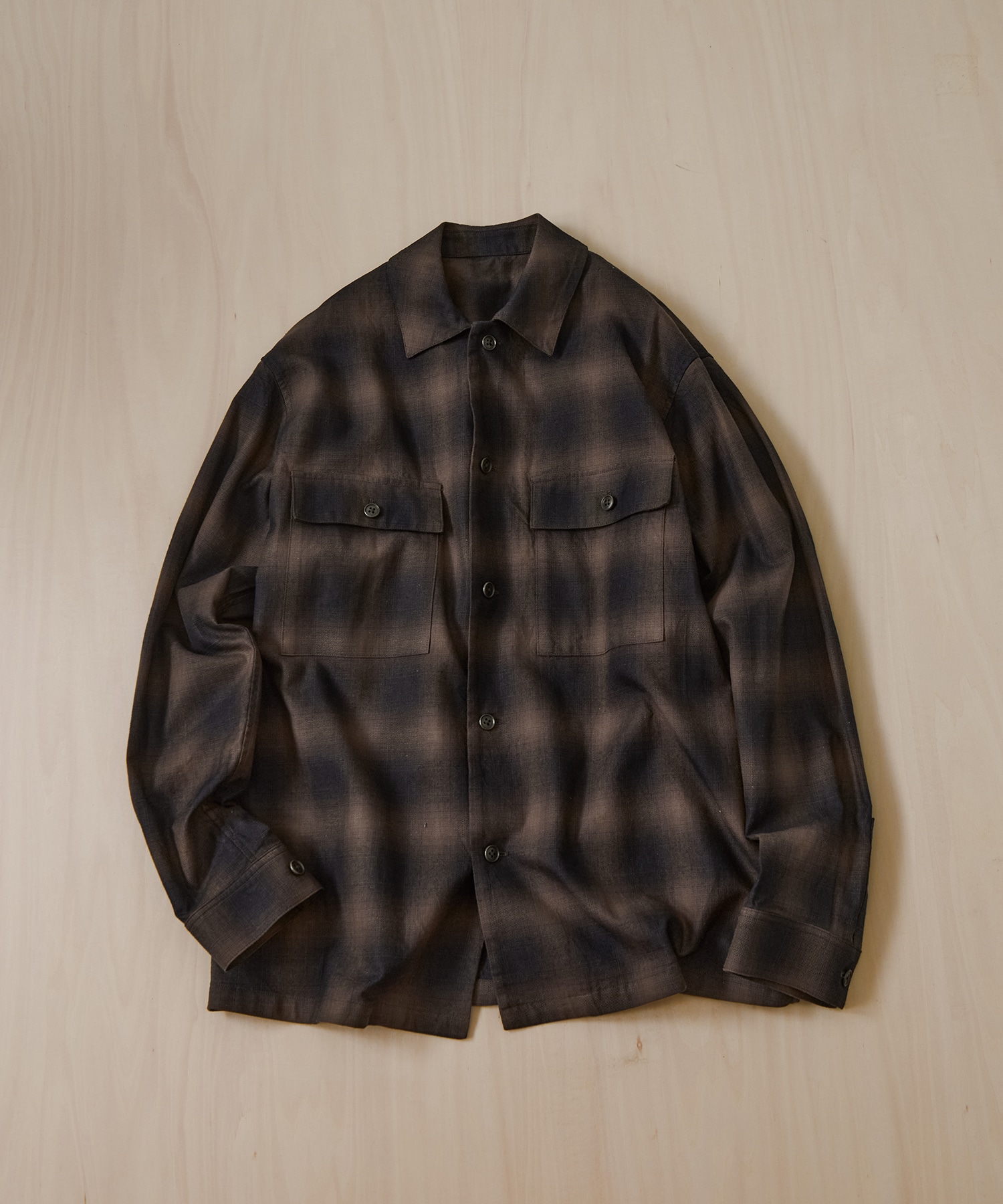 ロープインディゴオンブレCPOシャツ