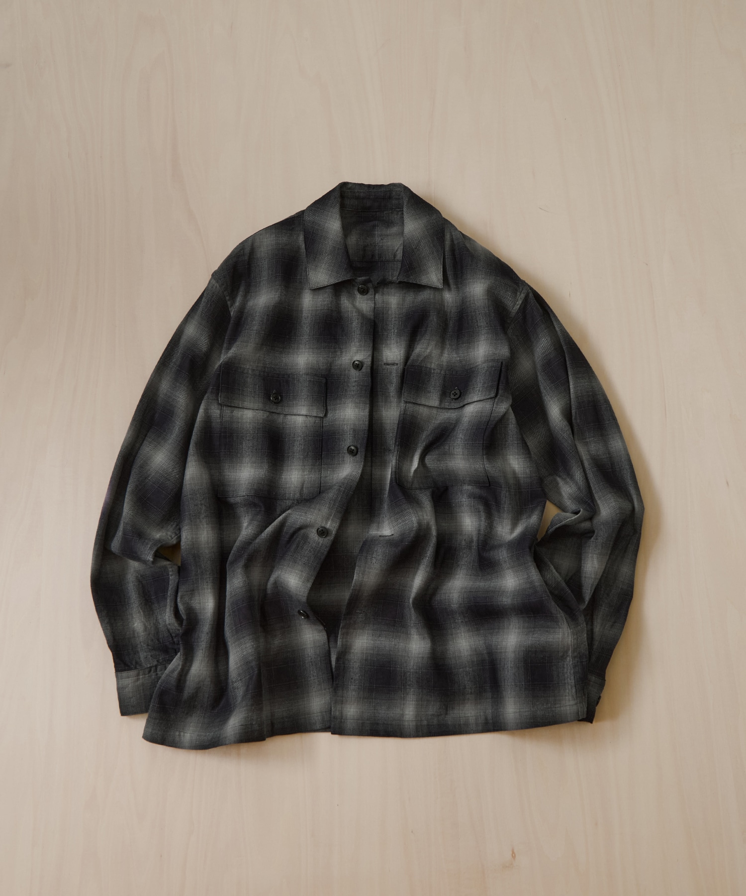 ロープインディゴオンブレCPOシャツ