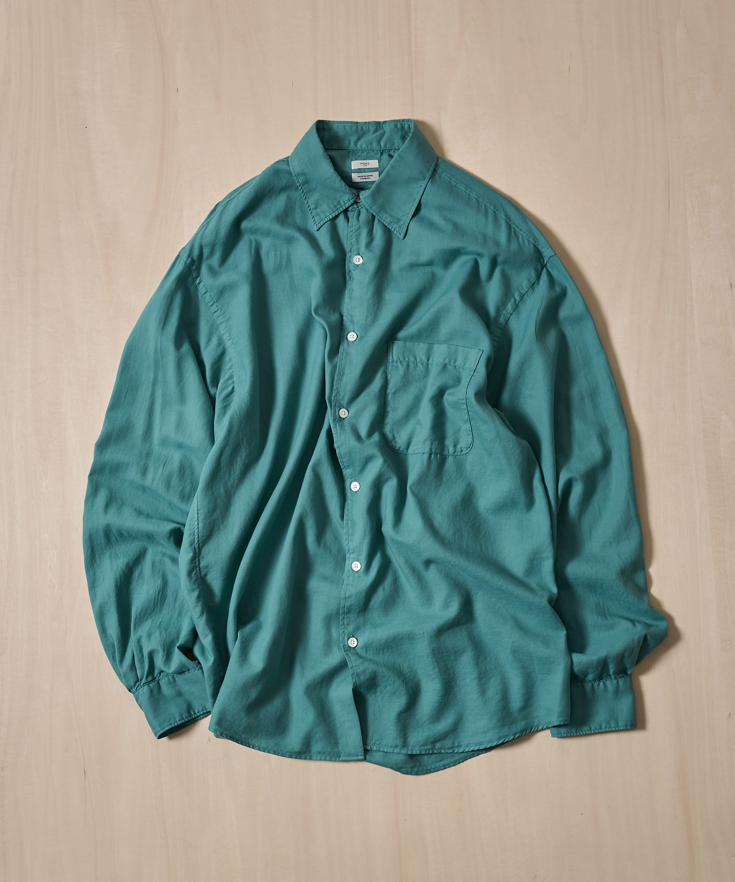 Cotton Silk Twill Garment-dyed Loosed Shirt