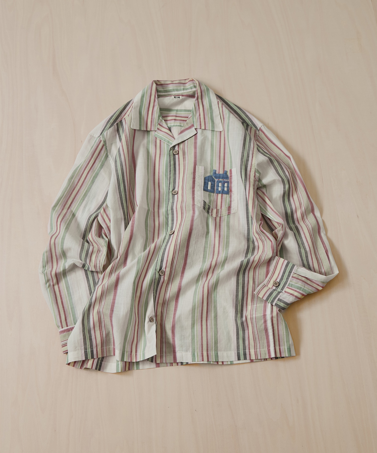 Hand-Embroidered Stripe Shirt