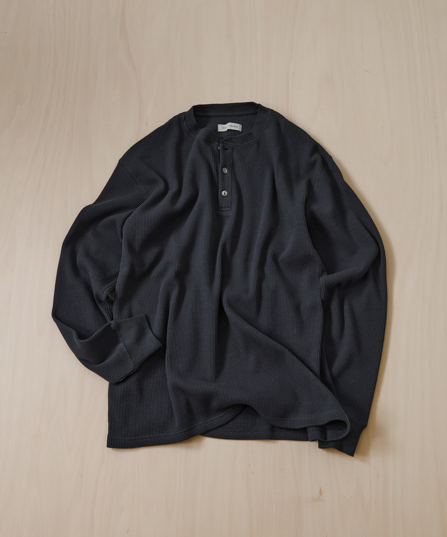 ソフトワッフルヘンリーTee L/S