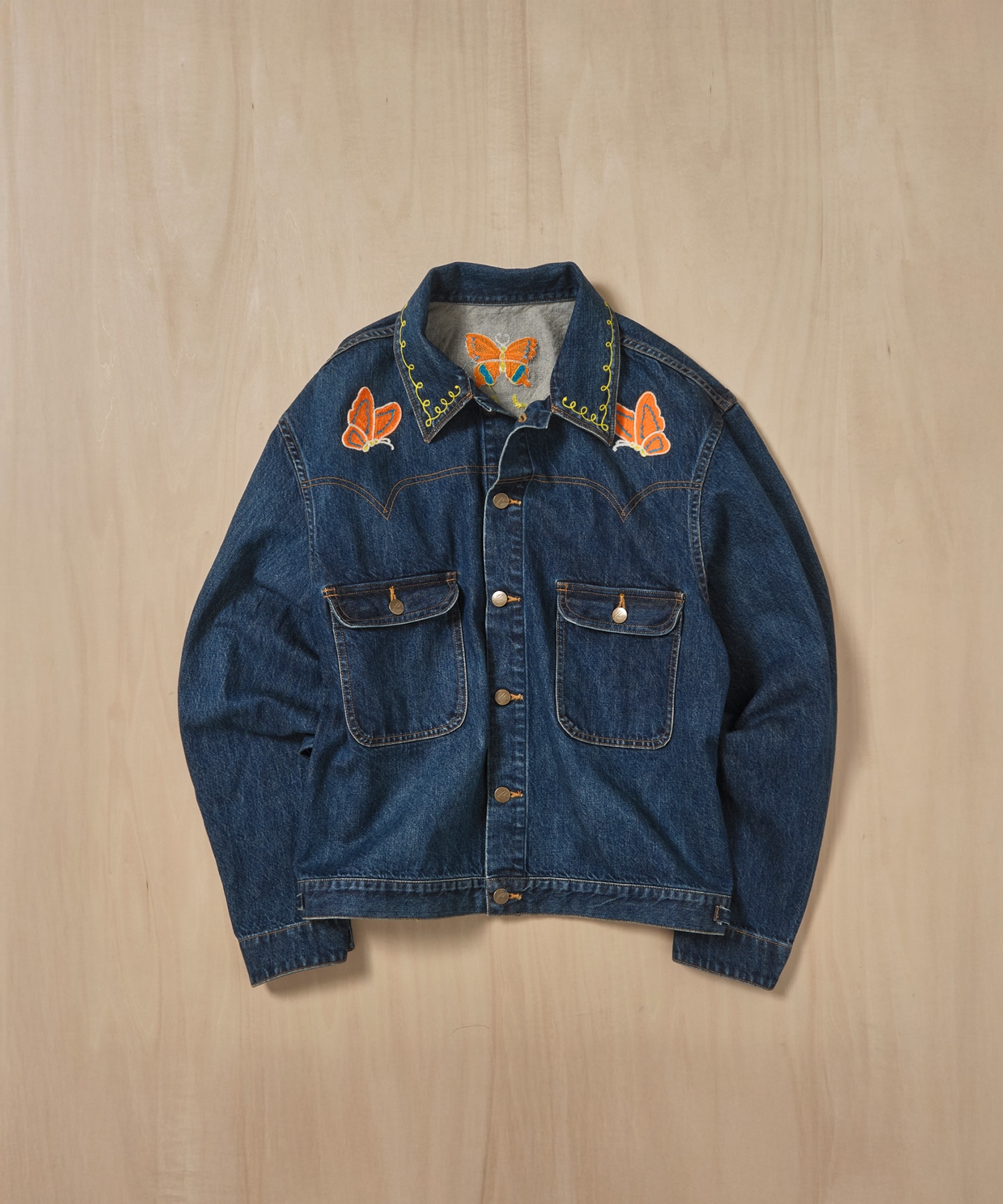 Papillon Emb. Jean Jacket - 12oz Denim