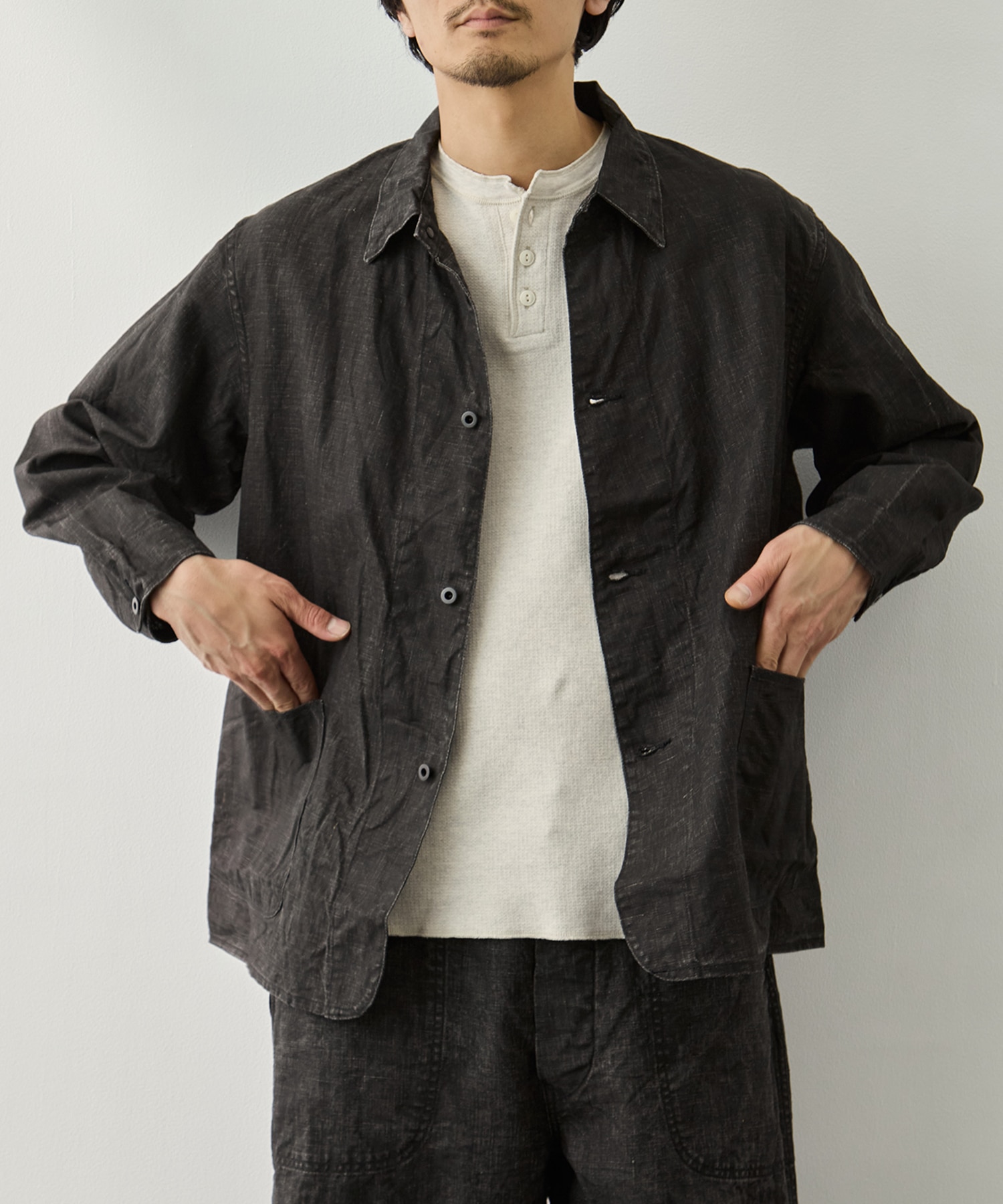 WWII 40S SUMI COATED LINEN COVERALL