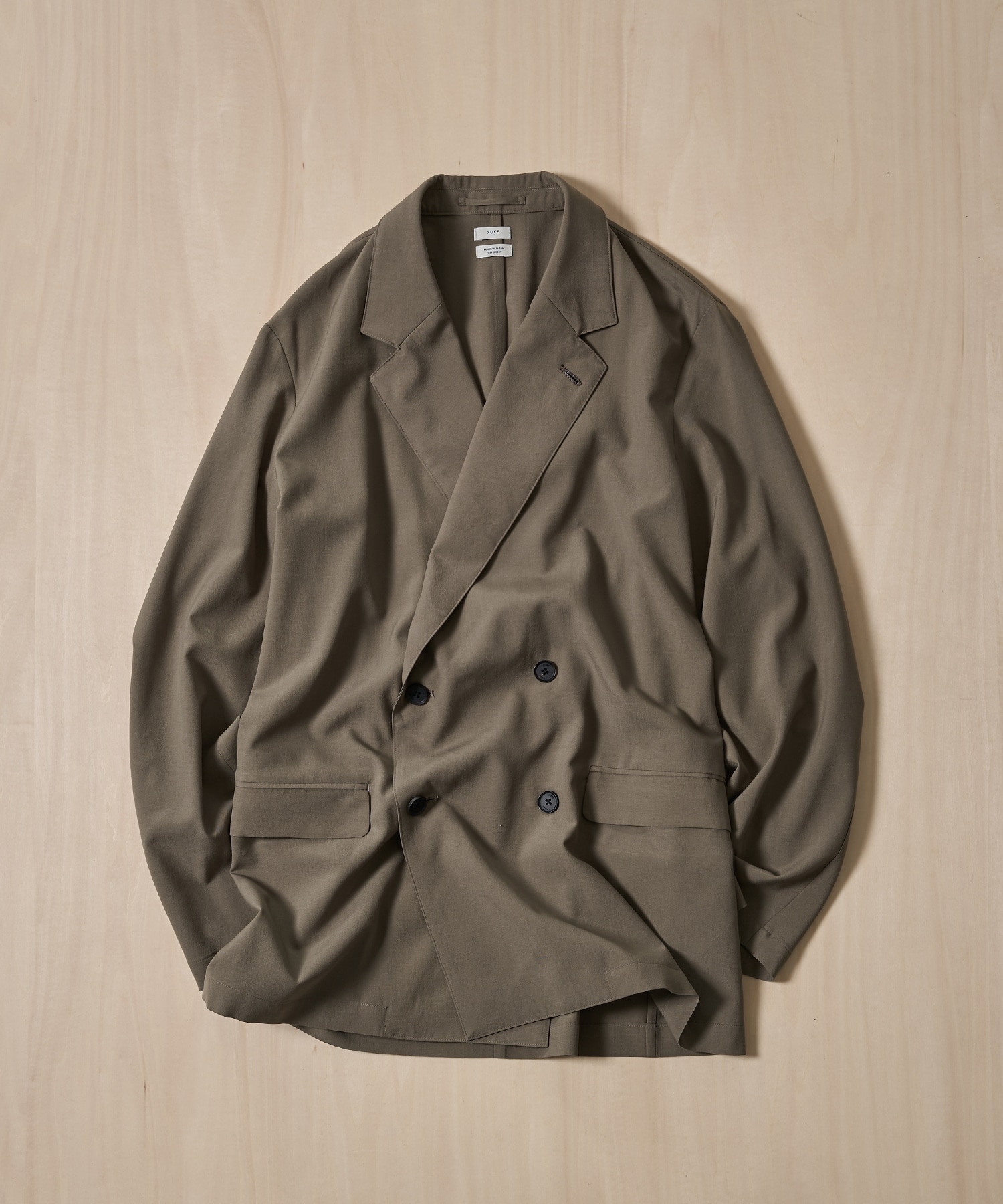 Wool Washer Tropical Double Breasted Jacket