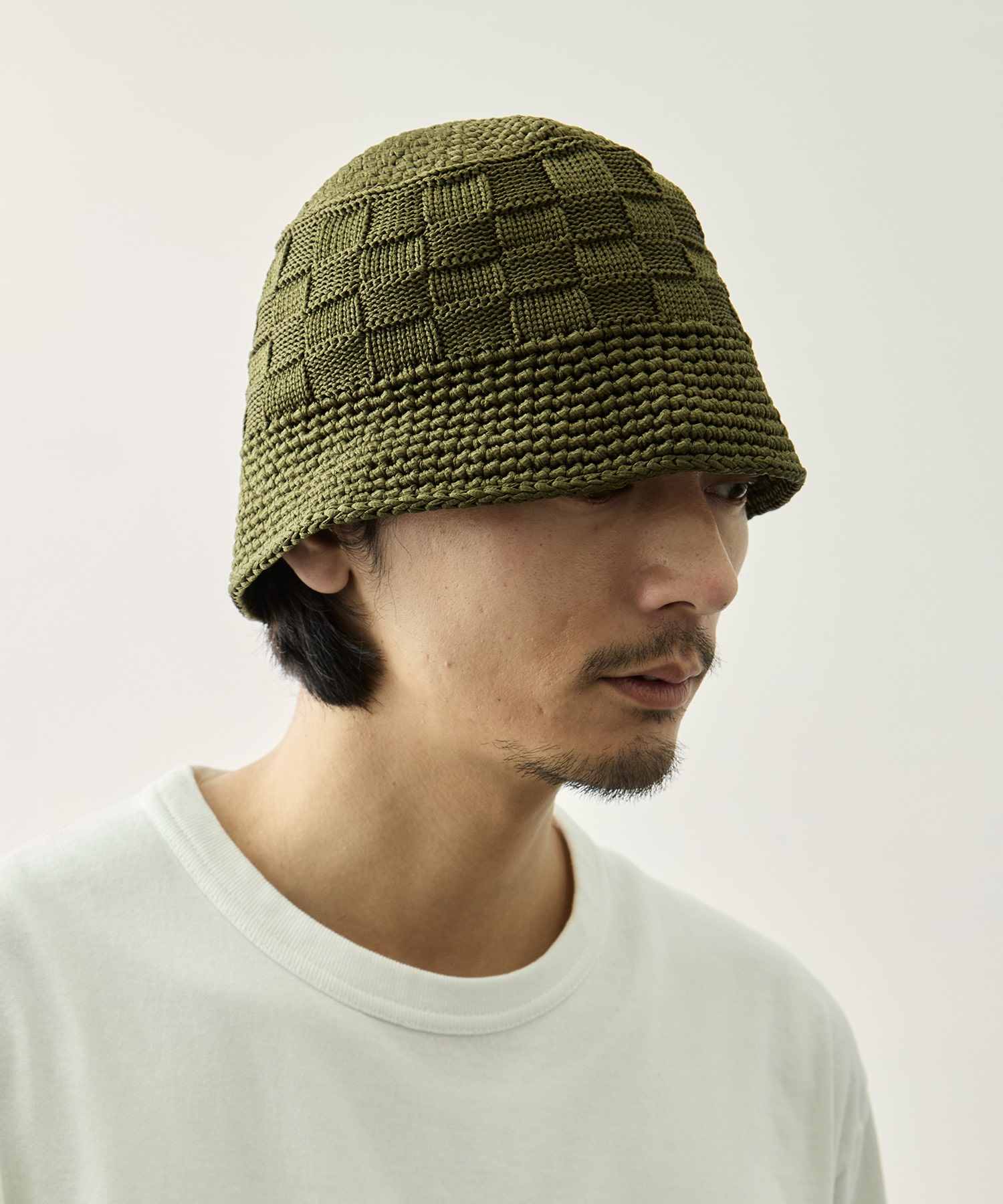 POLY KNIT BUCKET HAT (CHECKERBOAD)