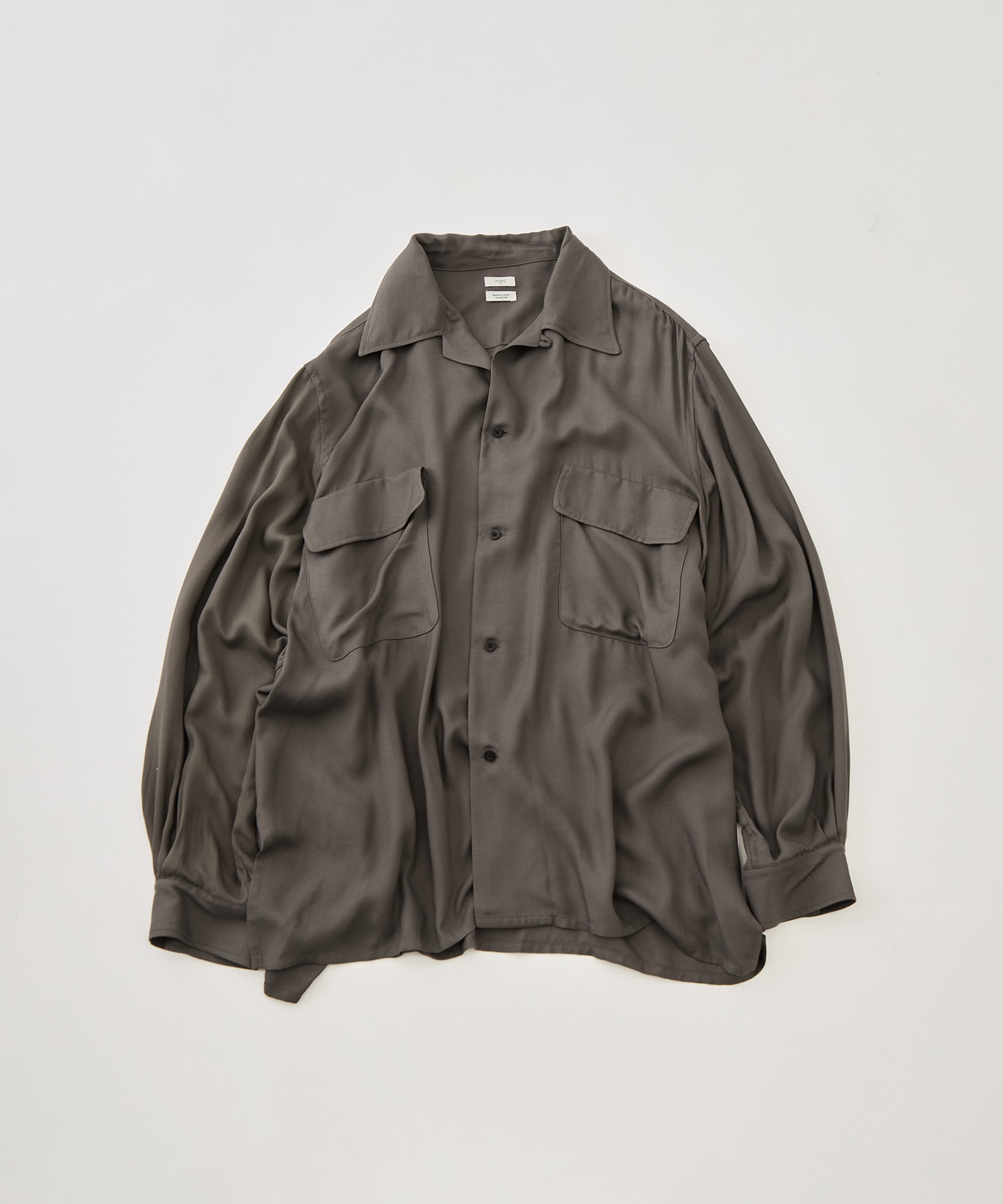Modal Double Pocket Open Collar Shirt