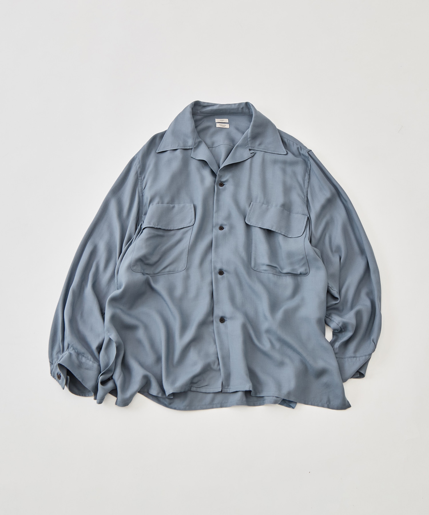 Modal Double Pocket Open Collar Shirt