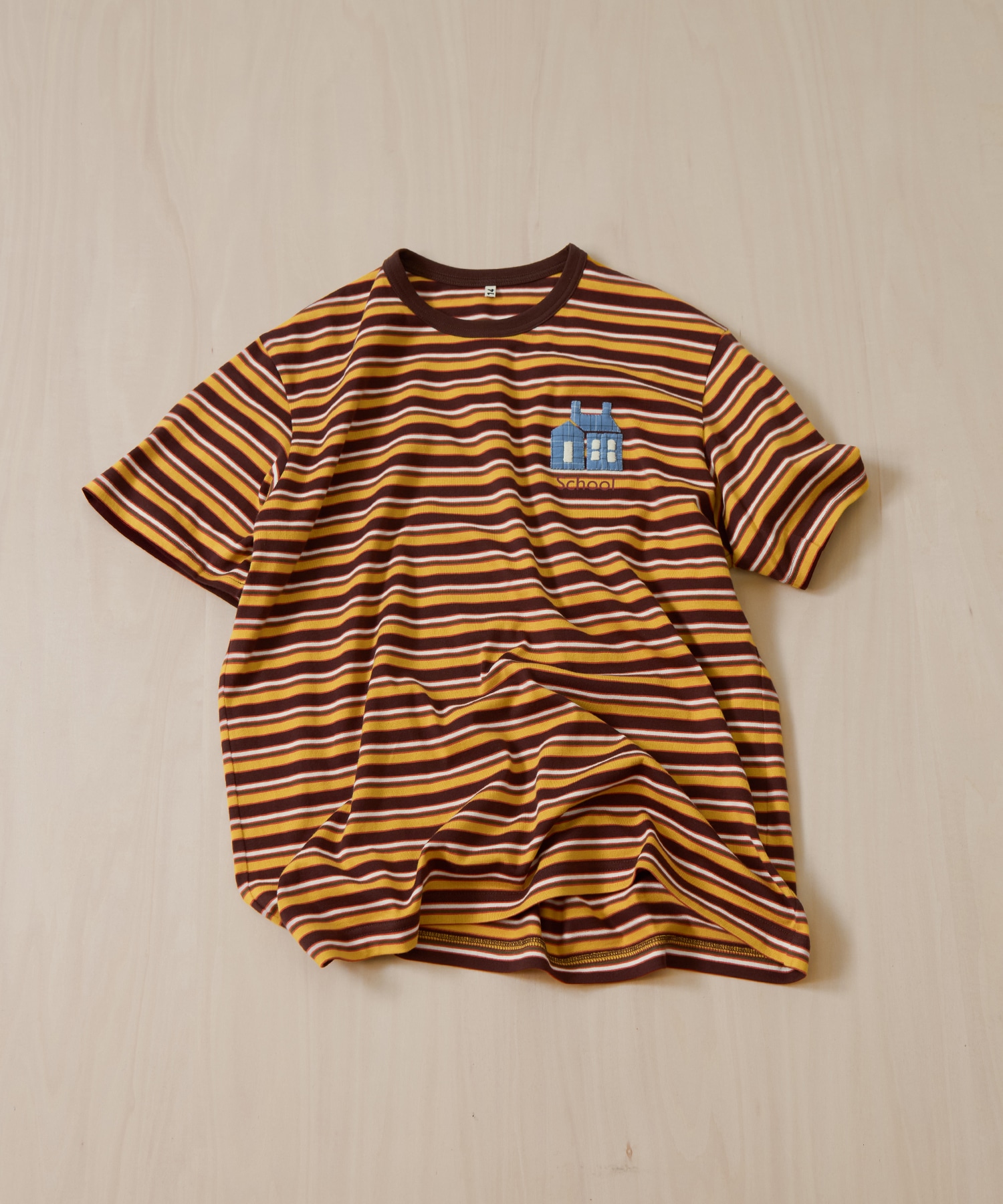 Hand-Embroidered Stripe T-Shirt