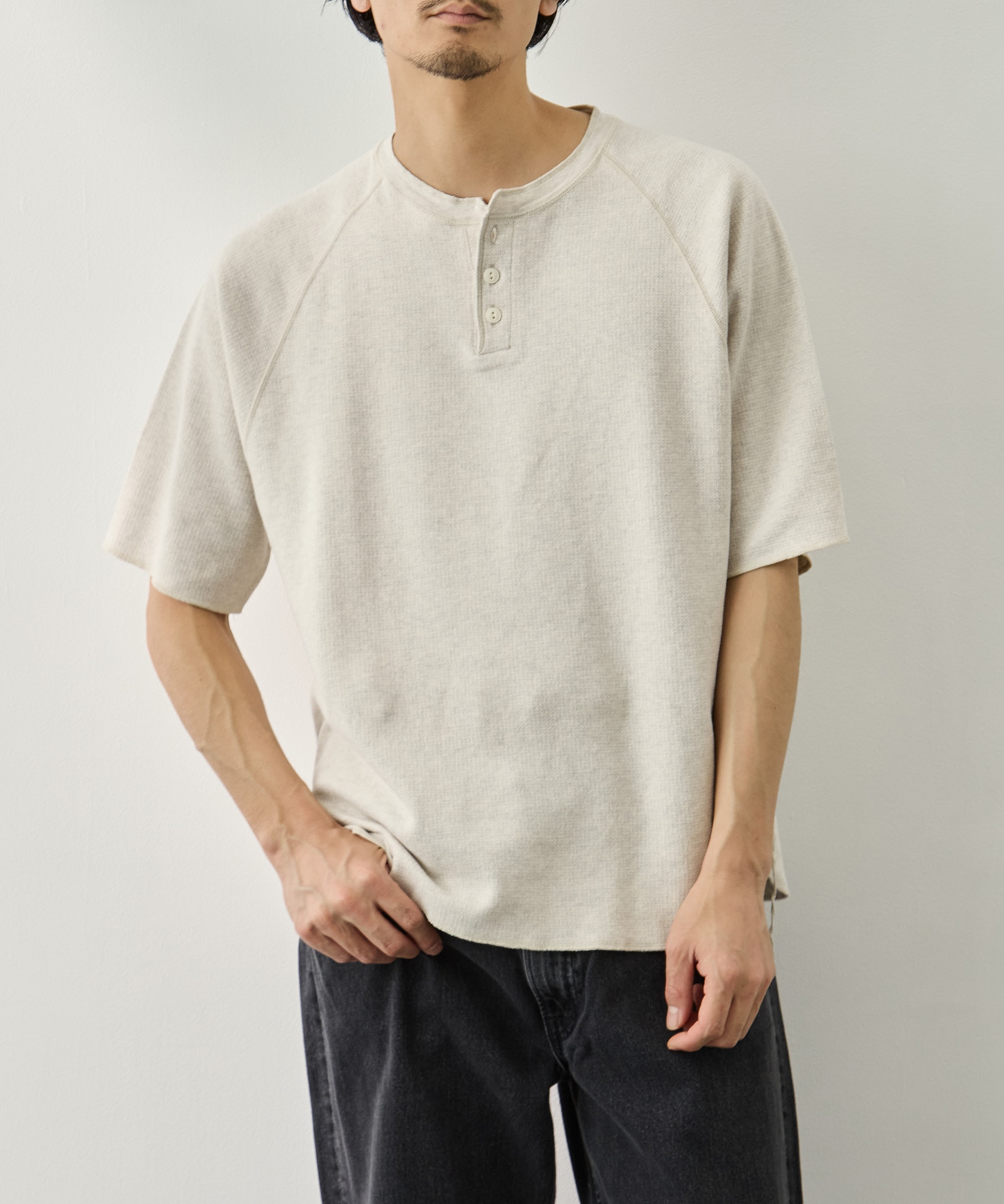 WタックラグランヘンリーネックT