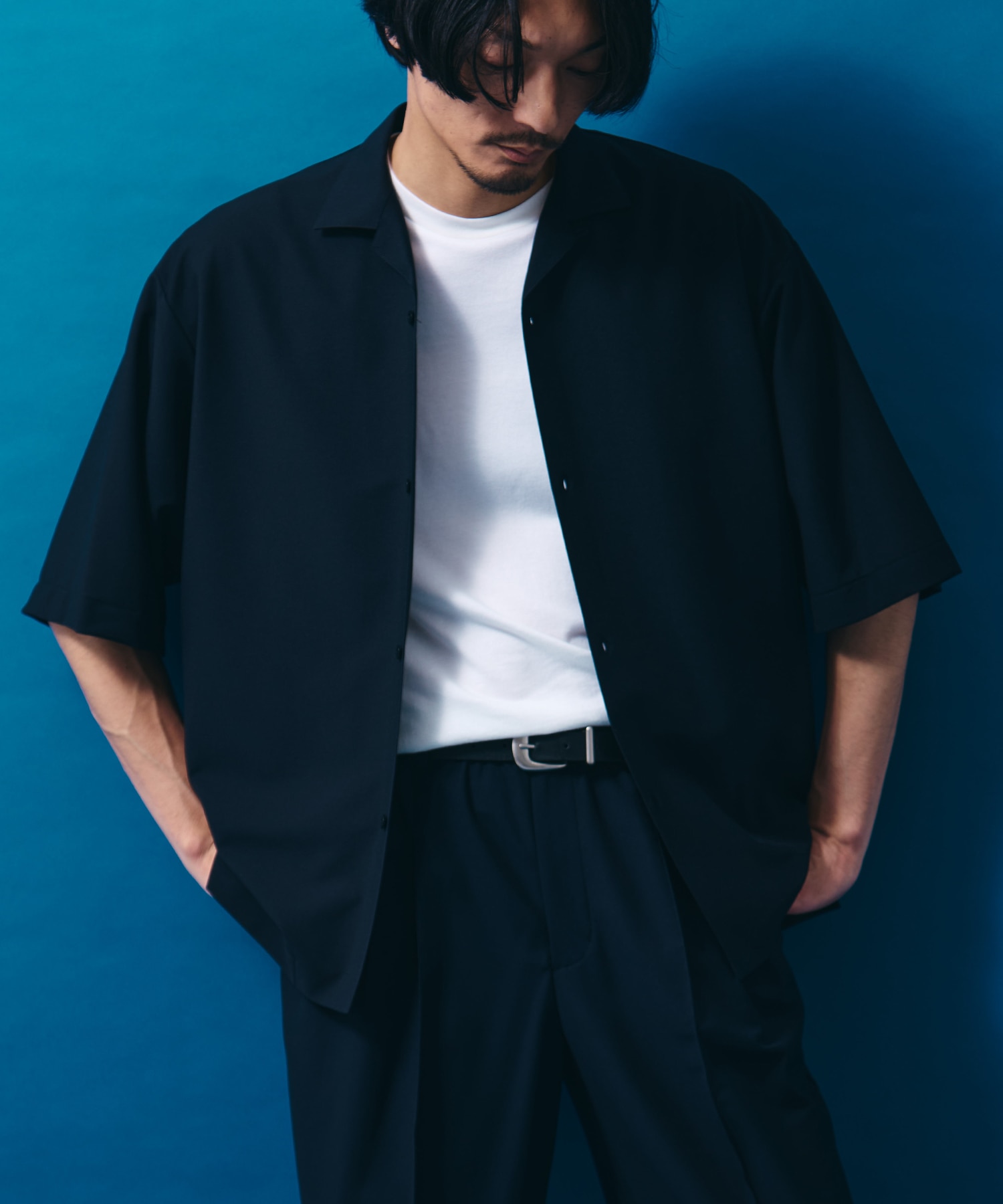 別注 Open Collor Half Sleeve Shirt