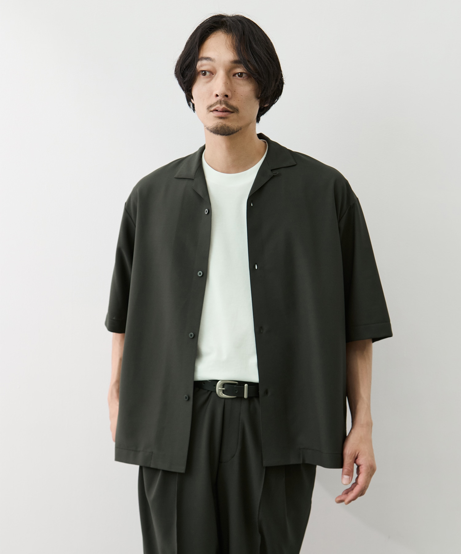 別注 Open Collor Half Sleeve Shirt