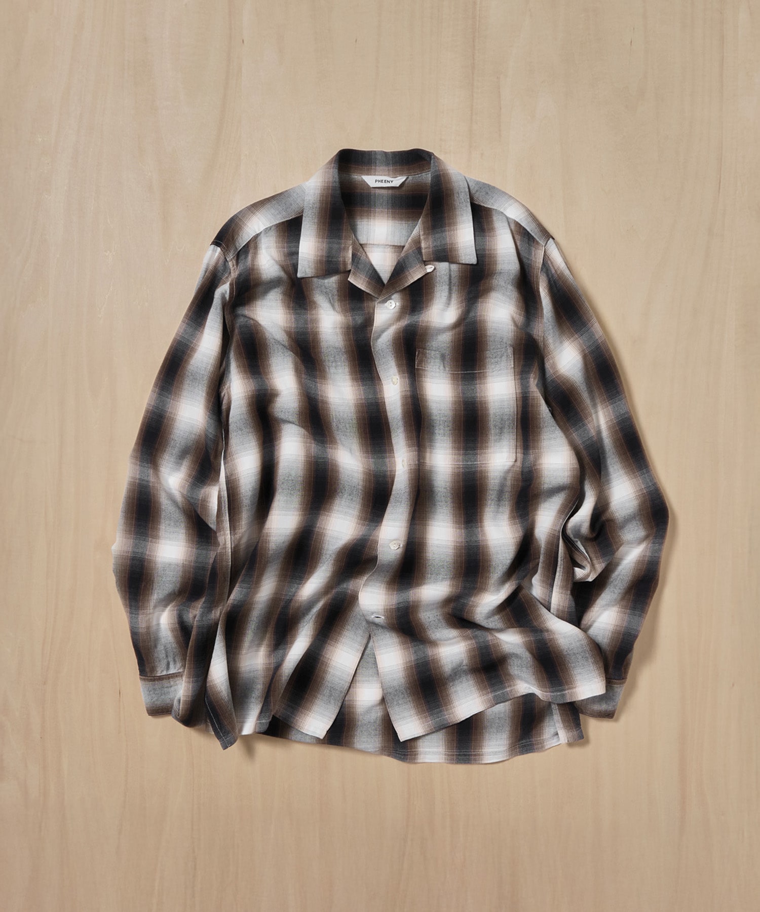 Rayon Ombre Check L/S Shirt