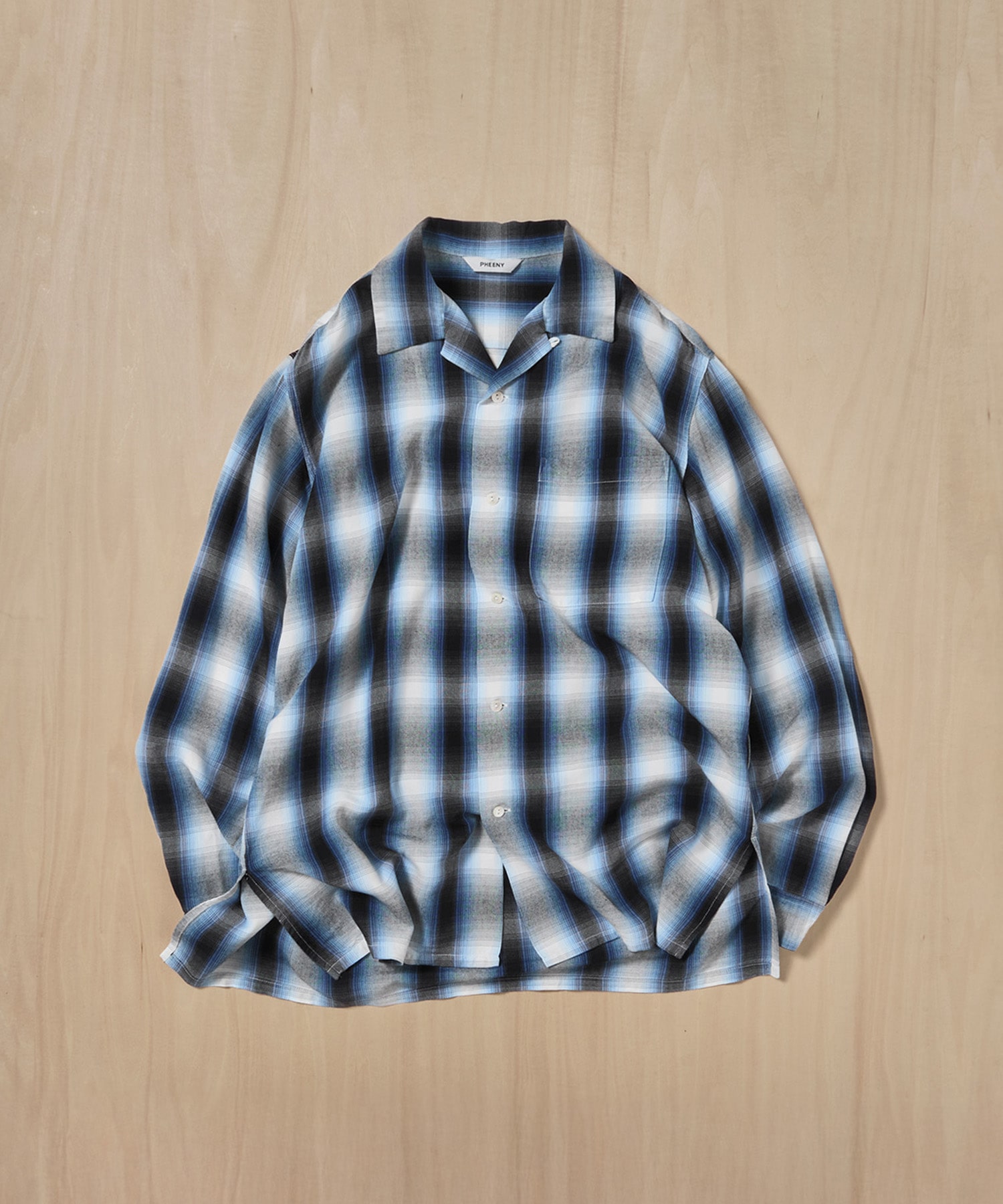 Rayon Ombre Check L/S Shirt