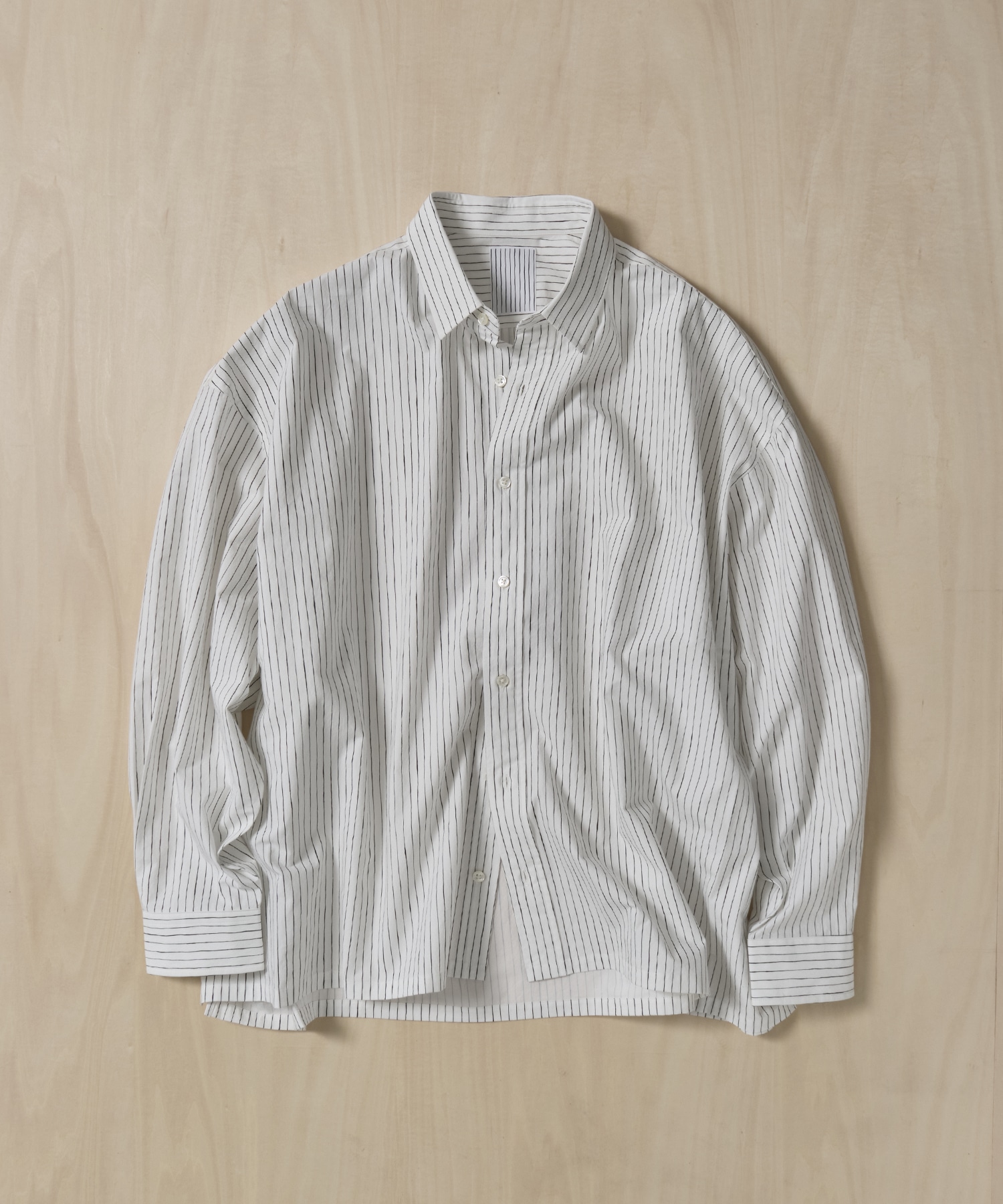 COTTON STRIPE SLIT SHIRT