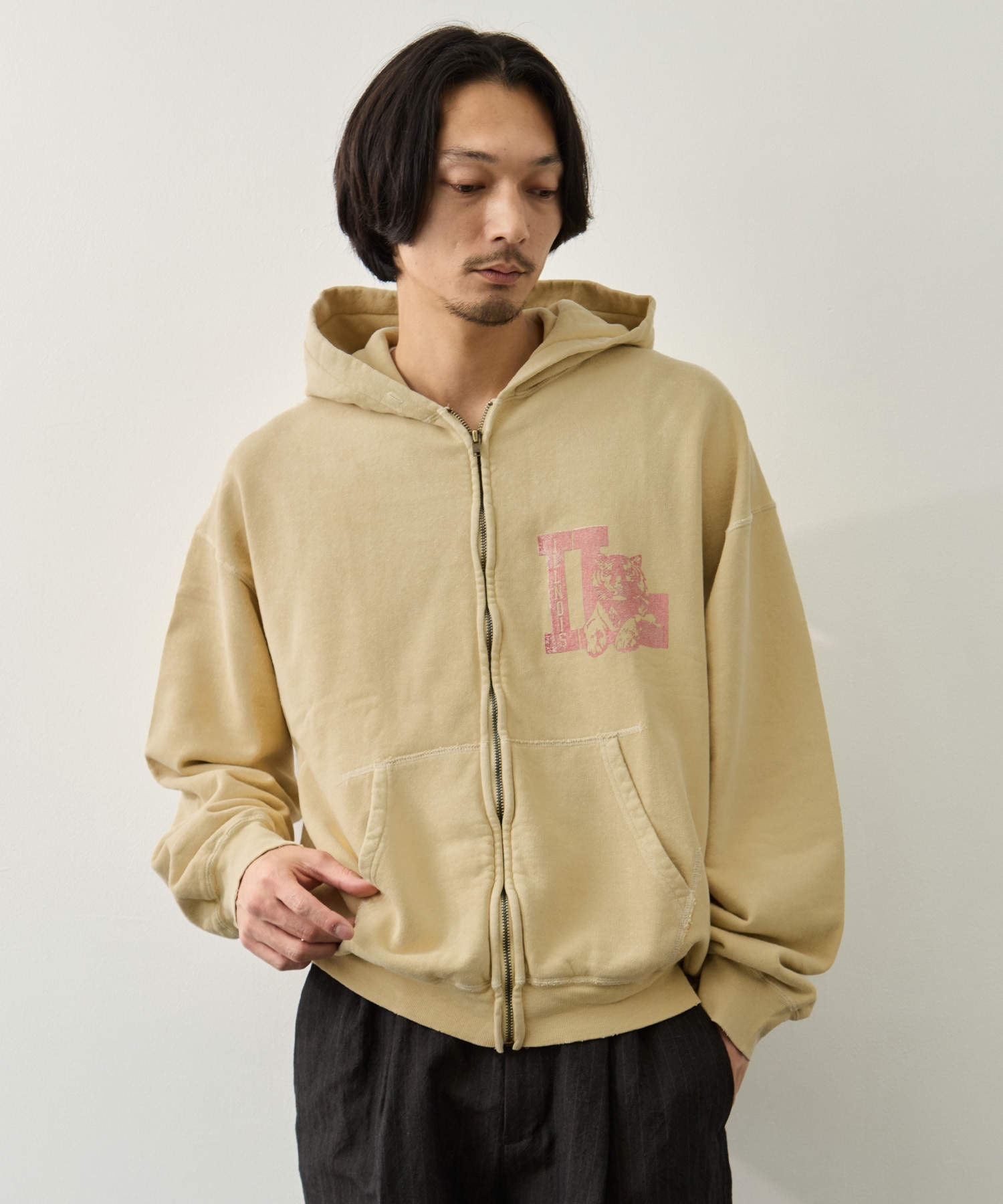 NEW SP加工3飛び裏毛ZIPパーカー(IL)