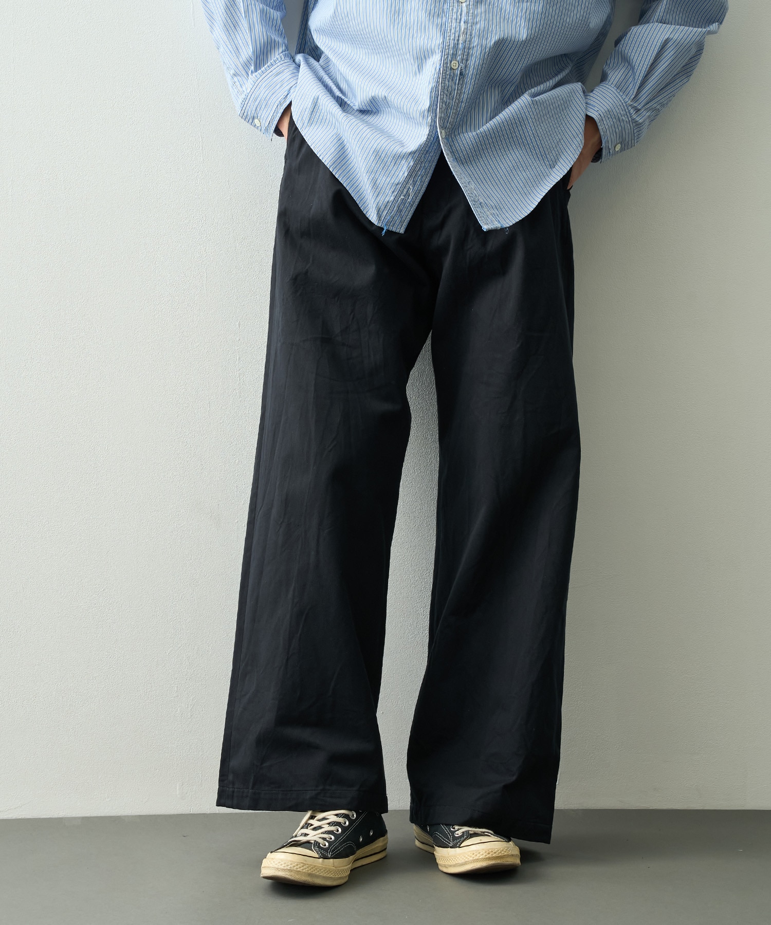 チノパンツ　ワイド