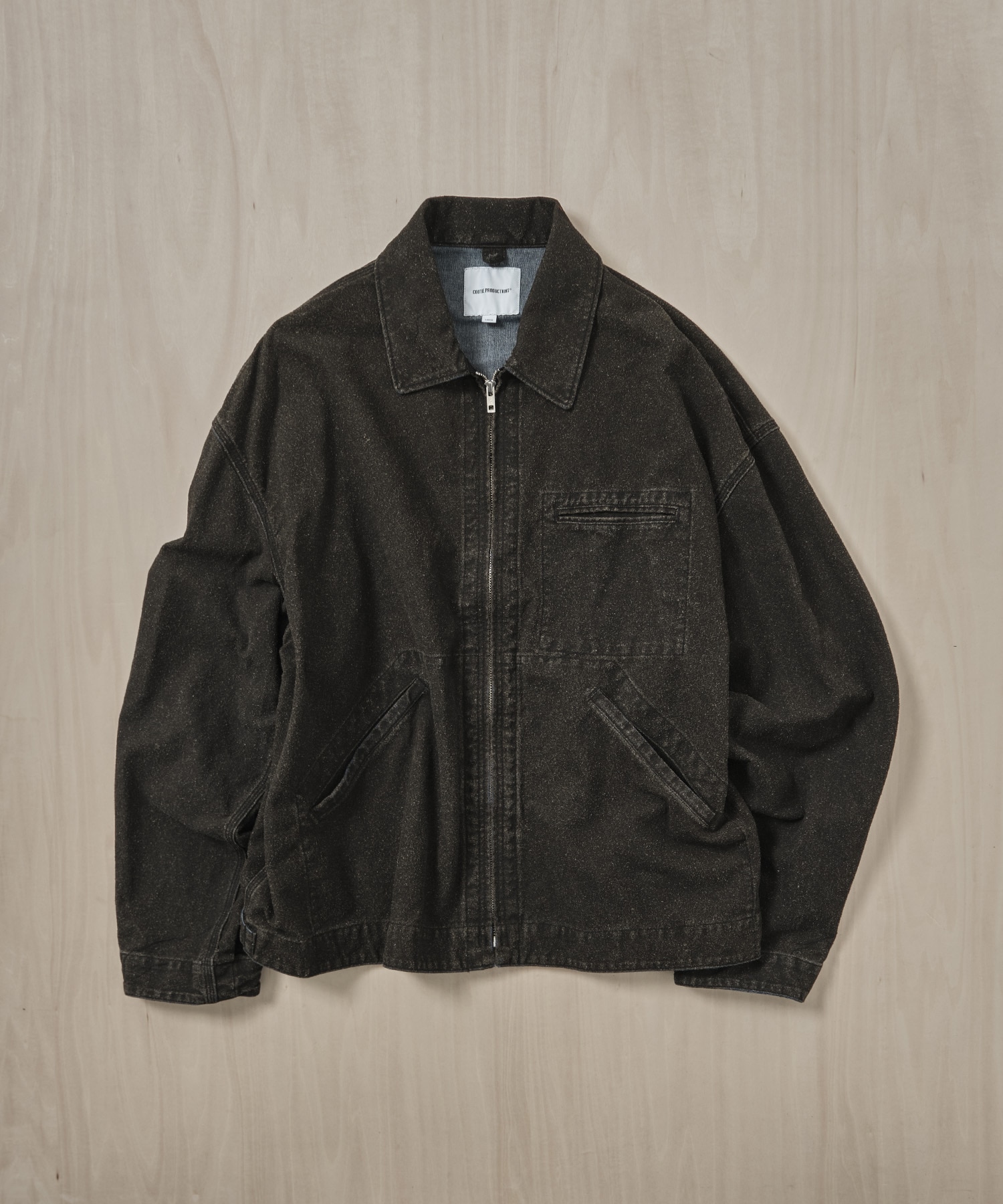 Grainy Denim Work Jacket