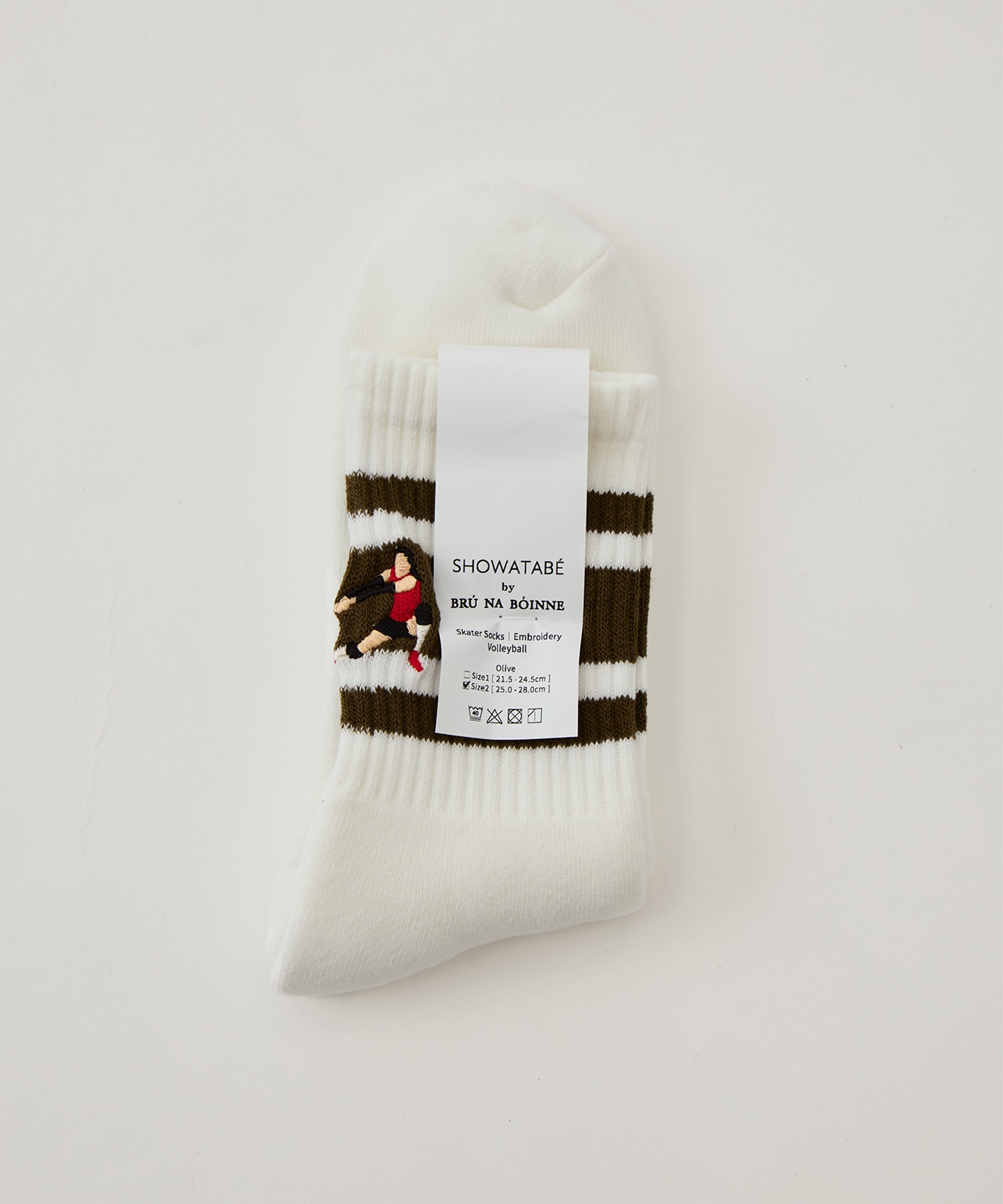 Embroidery Skater Socks Volley ball