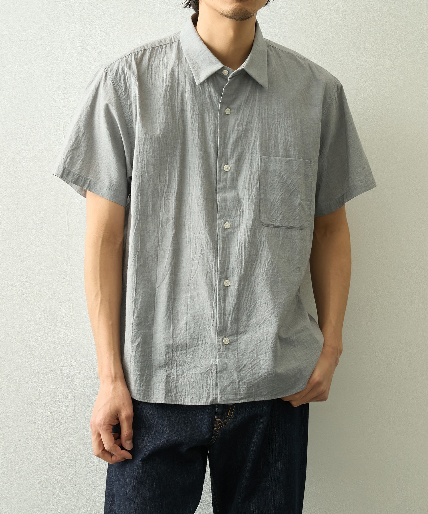 ボタンシャツワイド　S/S