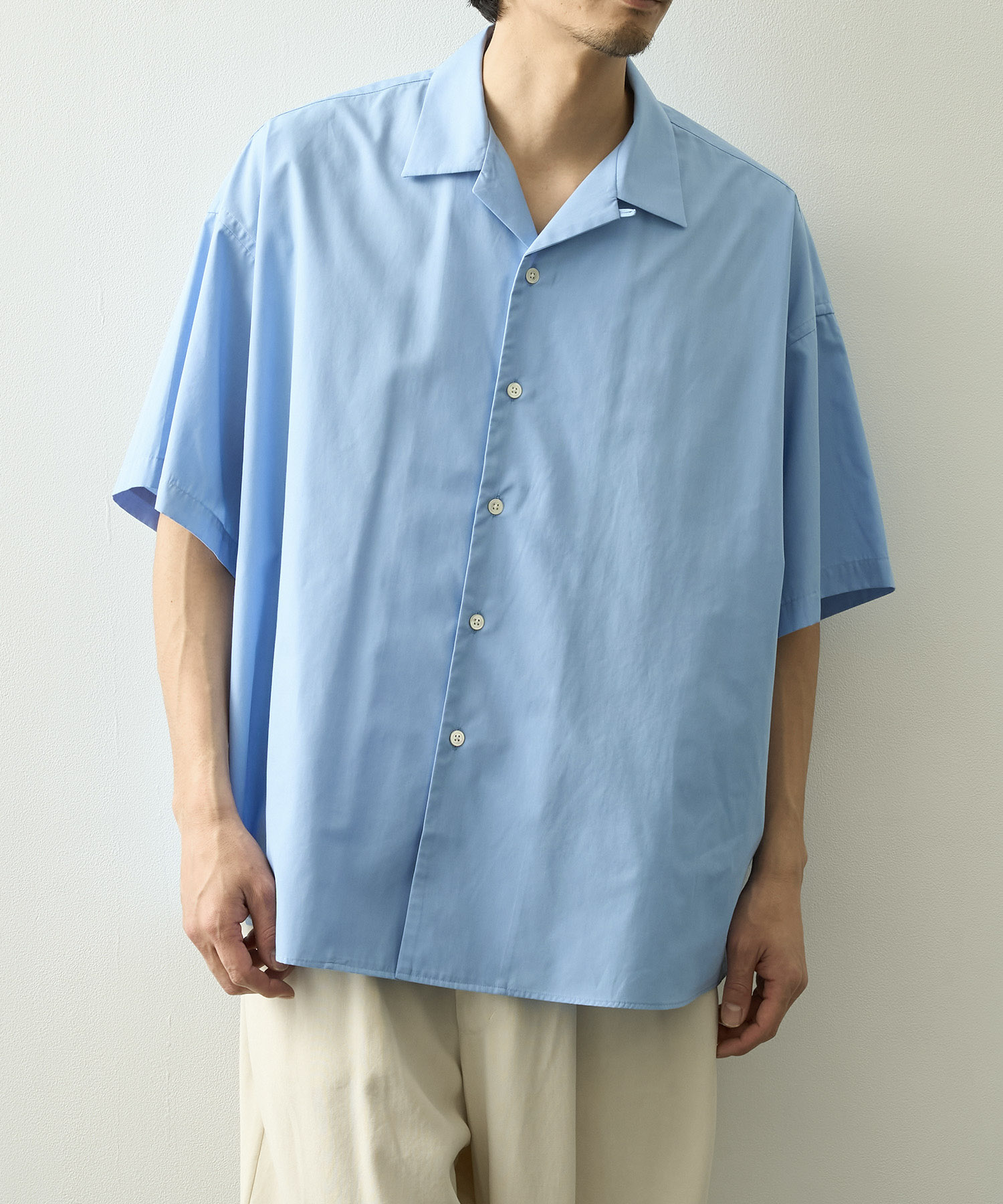 P/C OPEN COLLAR SS SHIRT