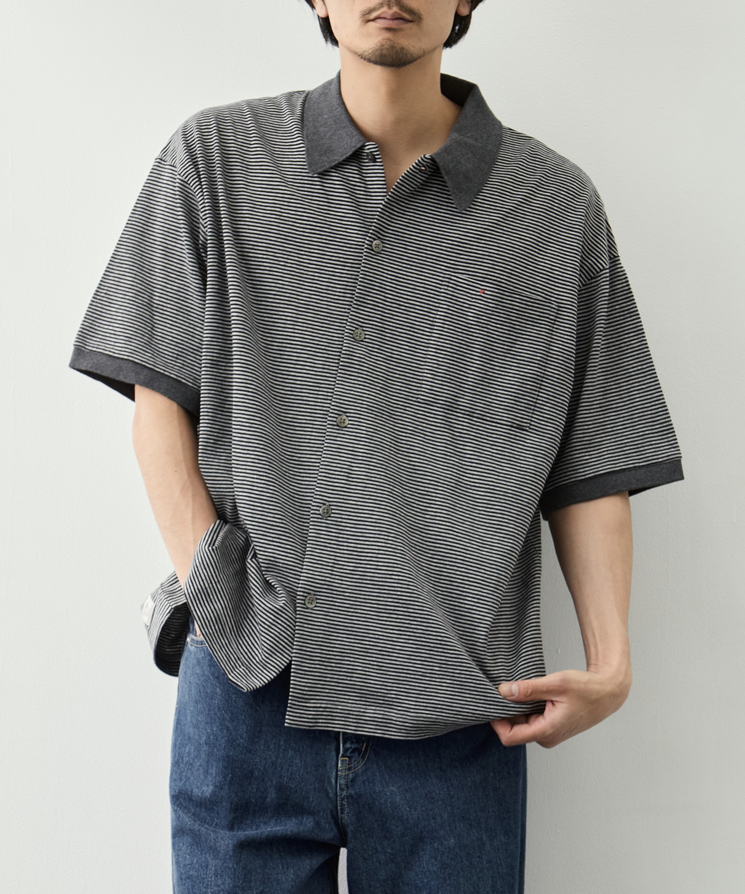 PC-006-3998-0015/G.BK/H.W BTNK BRDR OPN POLO SH