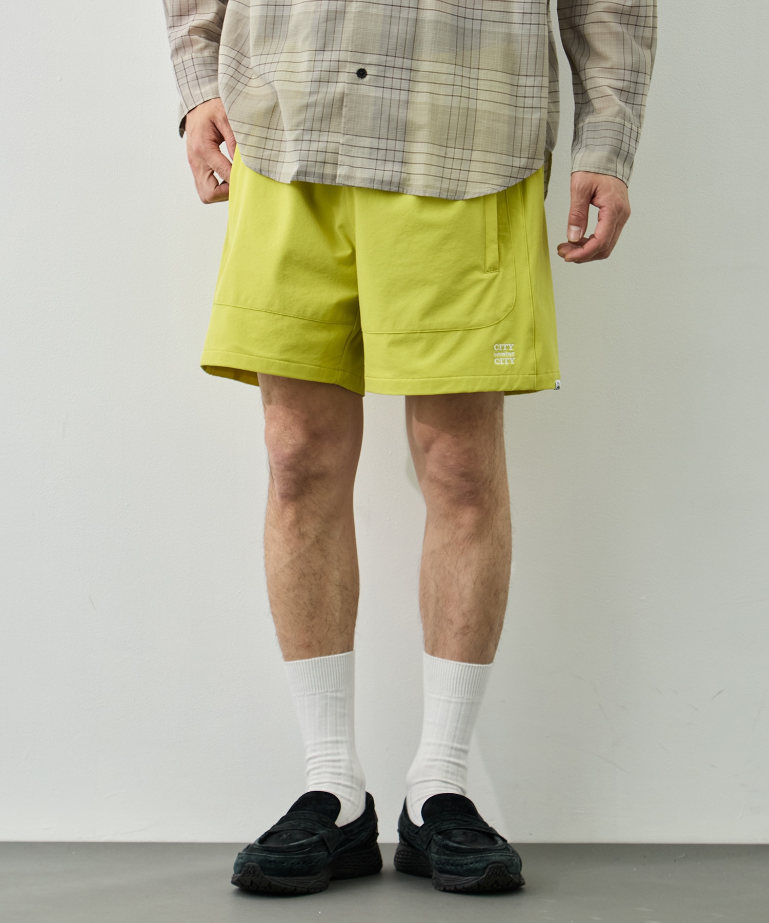 EMBROIDERD LOGO STRECH  NYLON EASY  SHORTS