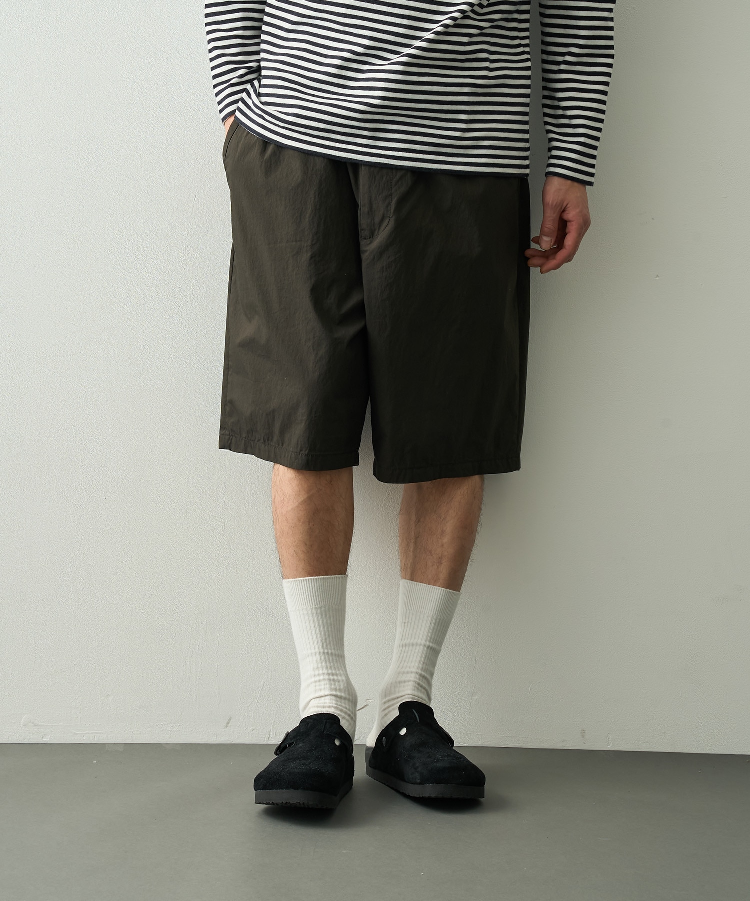 PC-035-3943-0020/BROWN/POPLIN EASY SHORTS