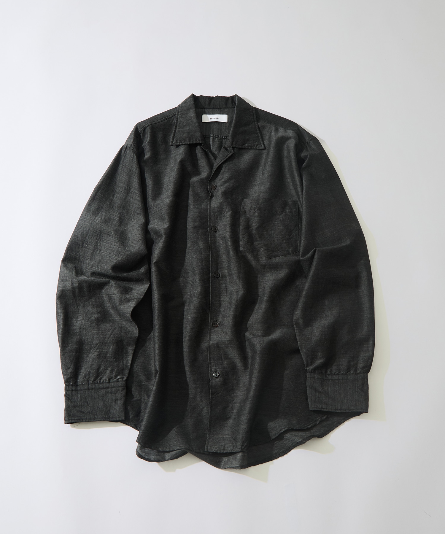 OPEN COLLAR L/S SHIRT
