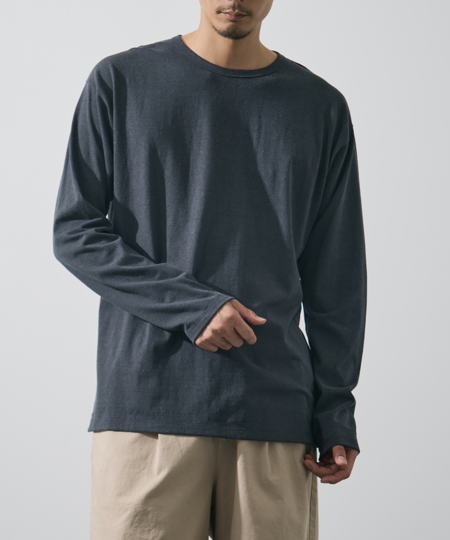 COTTON SILK NOIL PULLOVER
