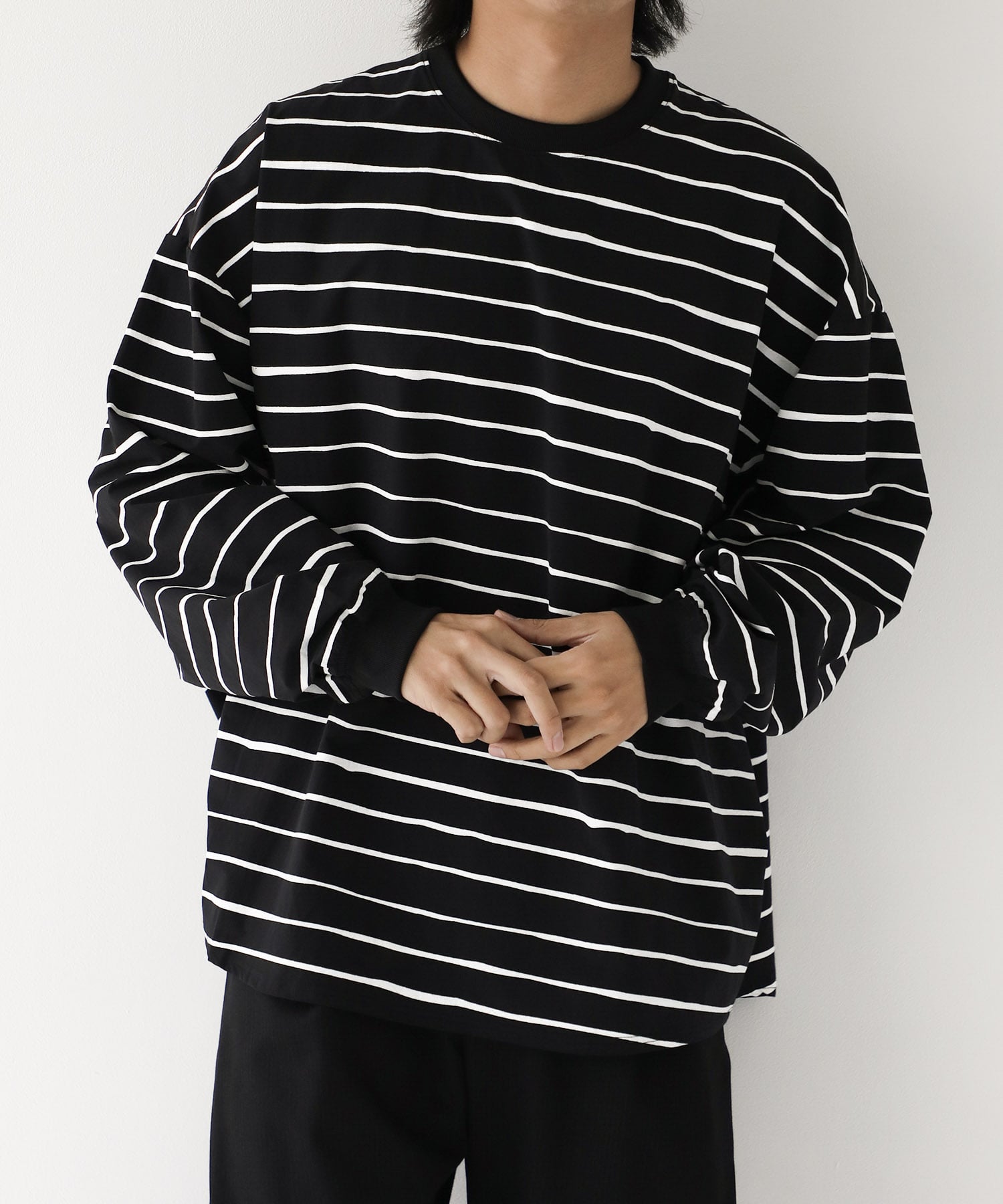 SUPER BIG LS TEE (NYLON STRIPE)