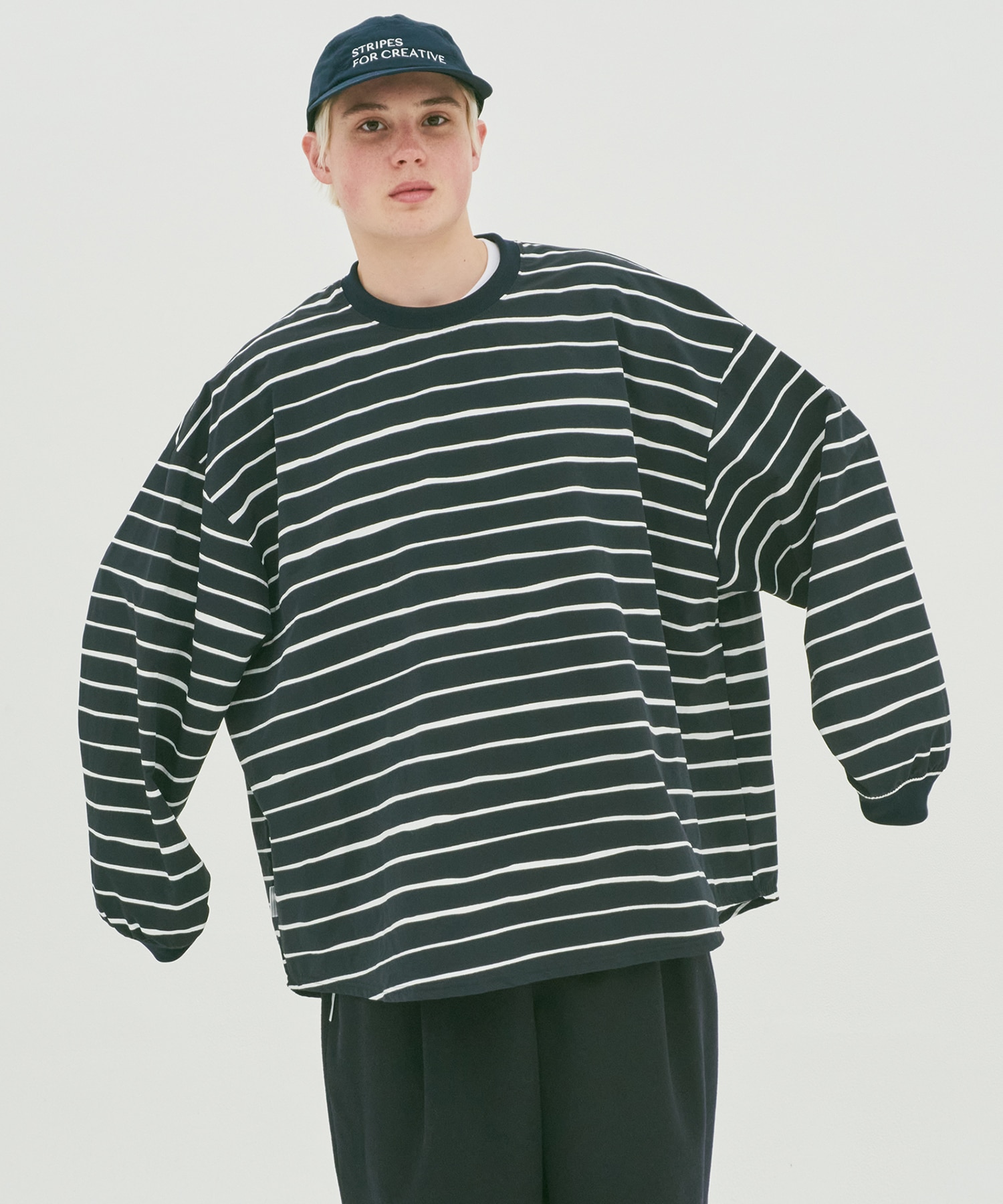 SUPER BIG LS TEE (NYLON STRIPE)