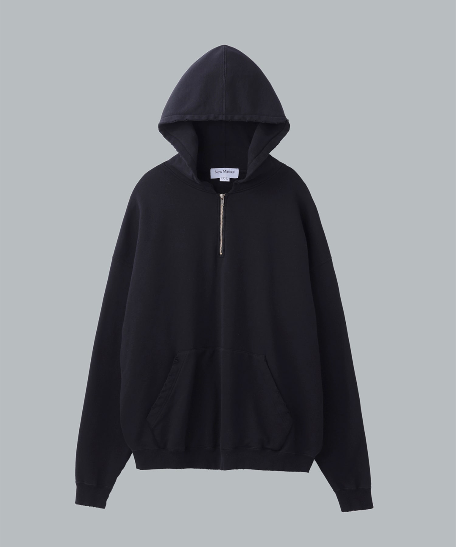 VINTAGE WASHED HALF ZIP HOODIE
