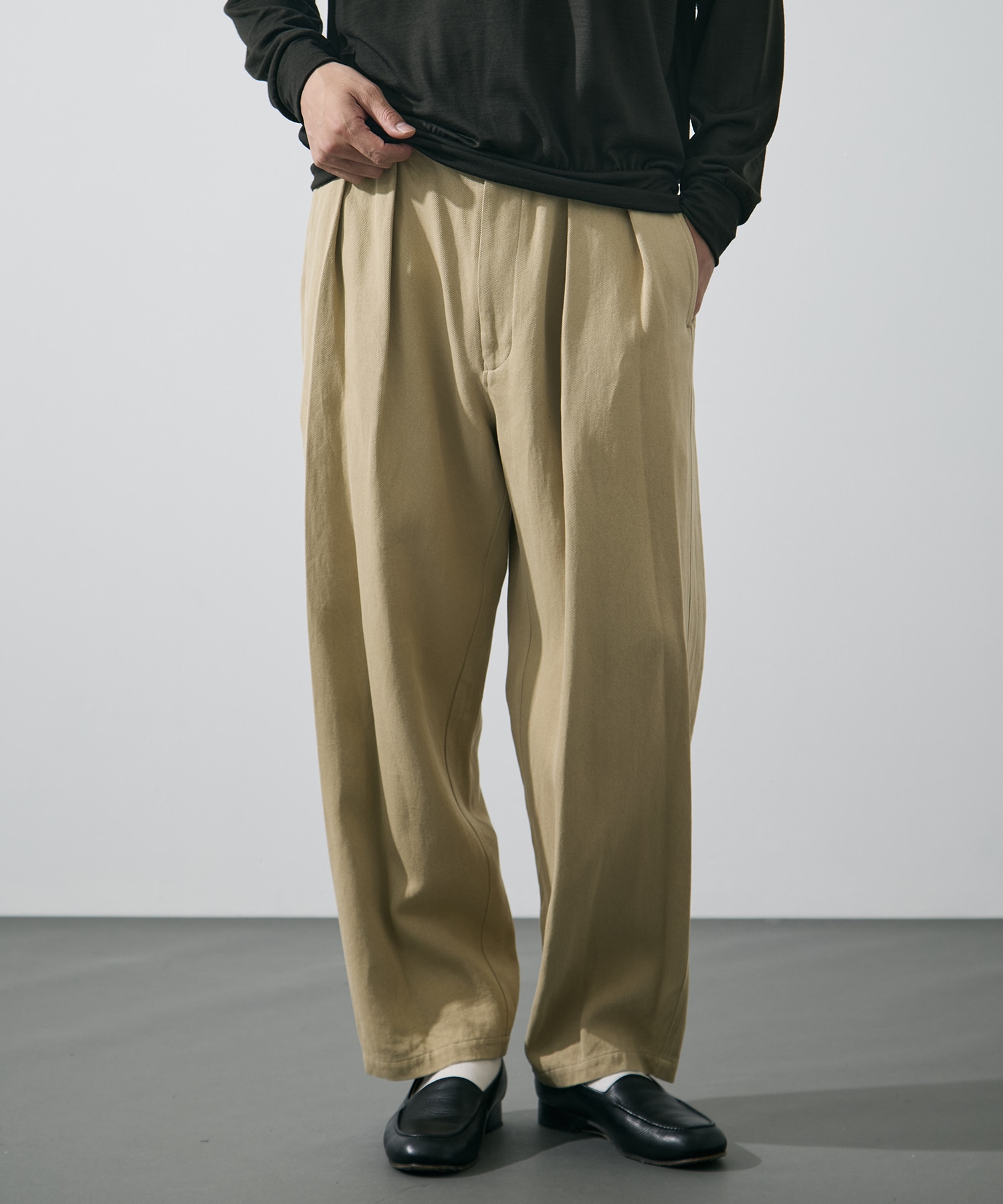 WASHI PAPER TWILL TROUSERS