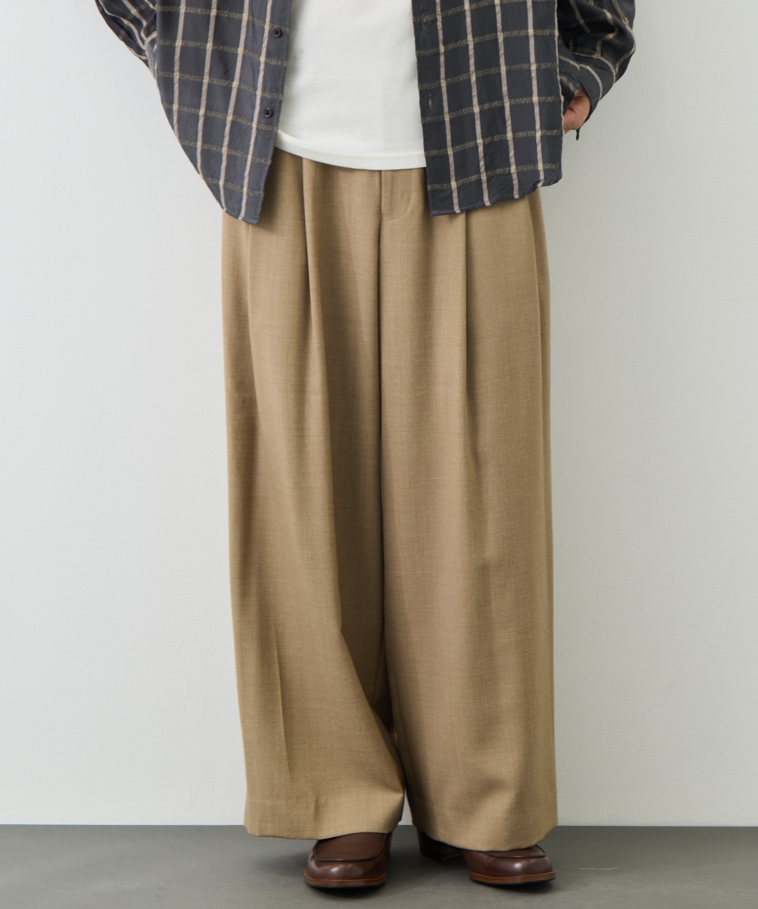DOUBLE PLEATED BUGGY TROUSERS