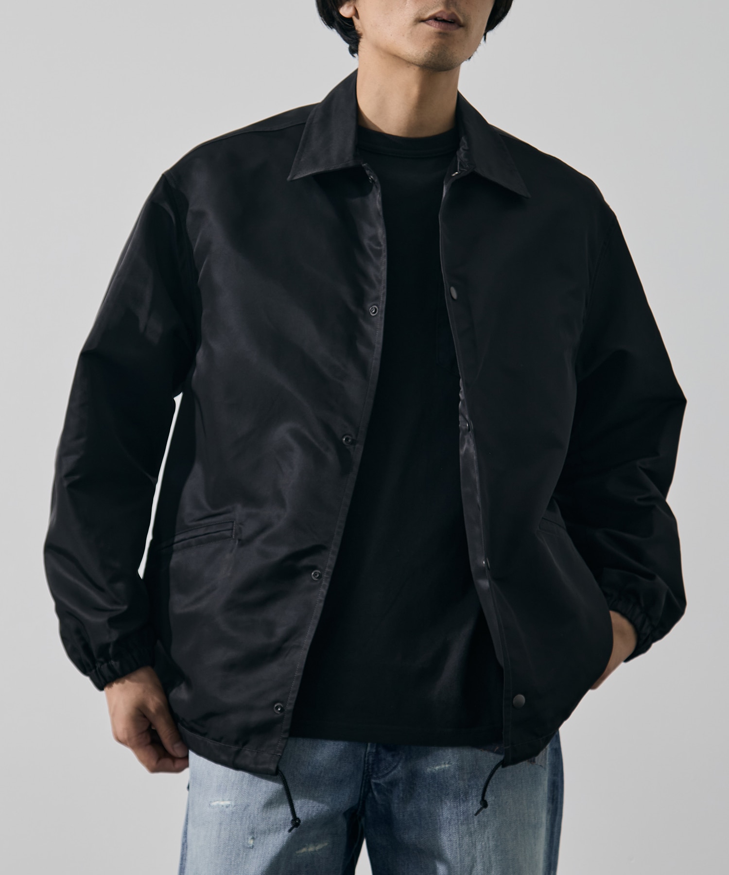 Washed Nylon Coach Jacket FW