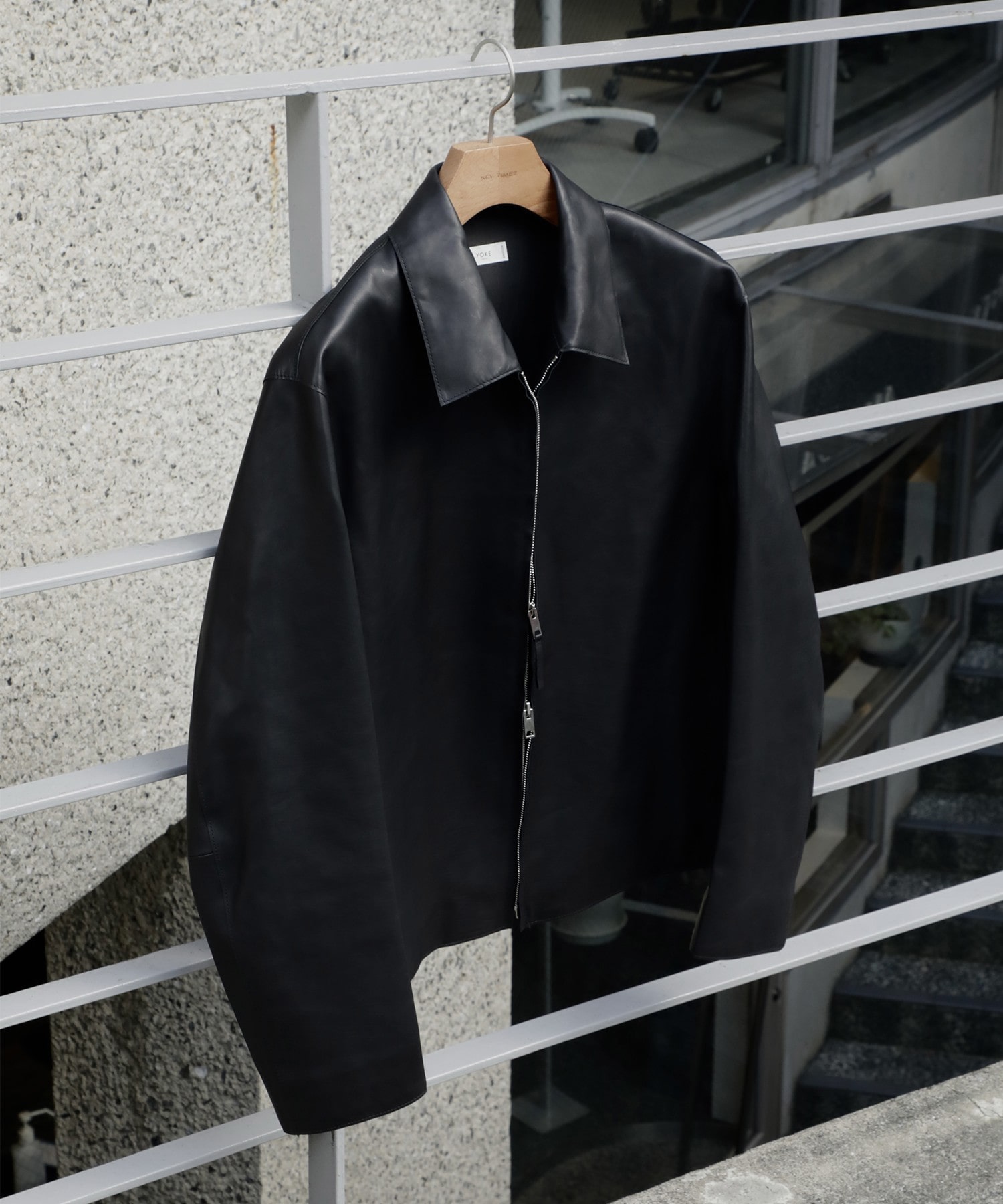 Calf Nappa Leather Minimal Blouson