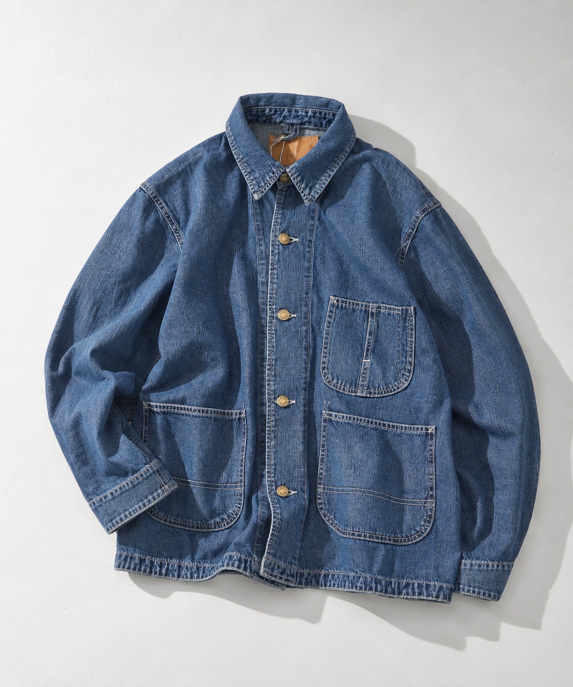 9.5oz ネップDENIMカバーオール