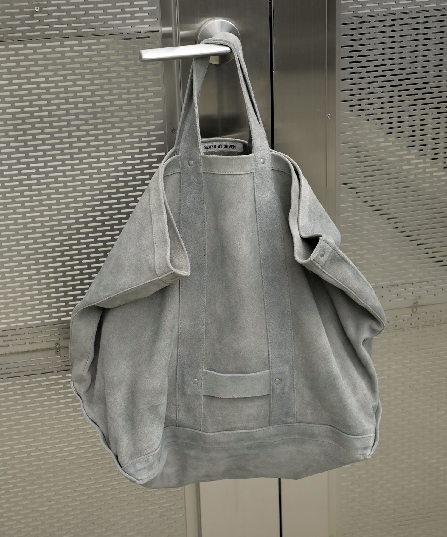 LEATHER TOTE BAG -Cow split leather-