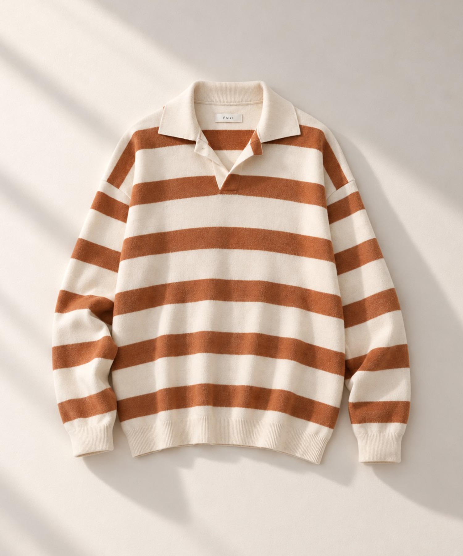 CASHMERE BORDER SKIPPER KNIT